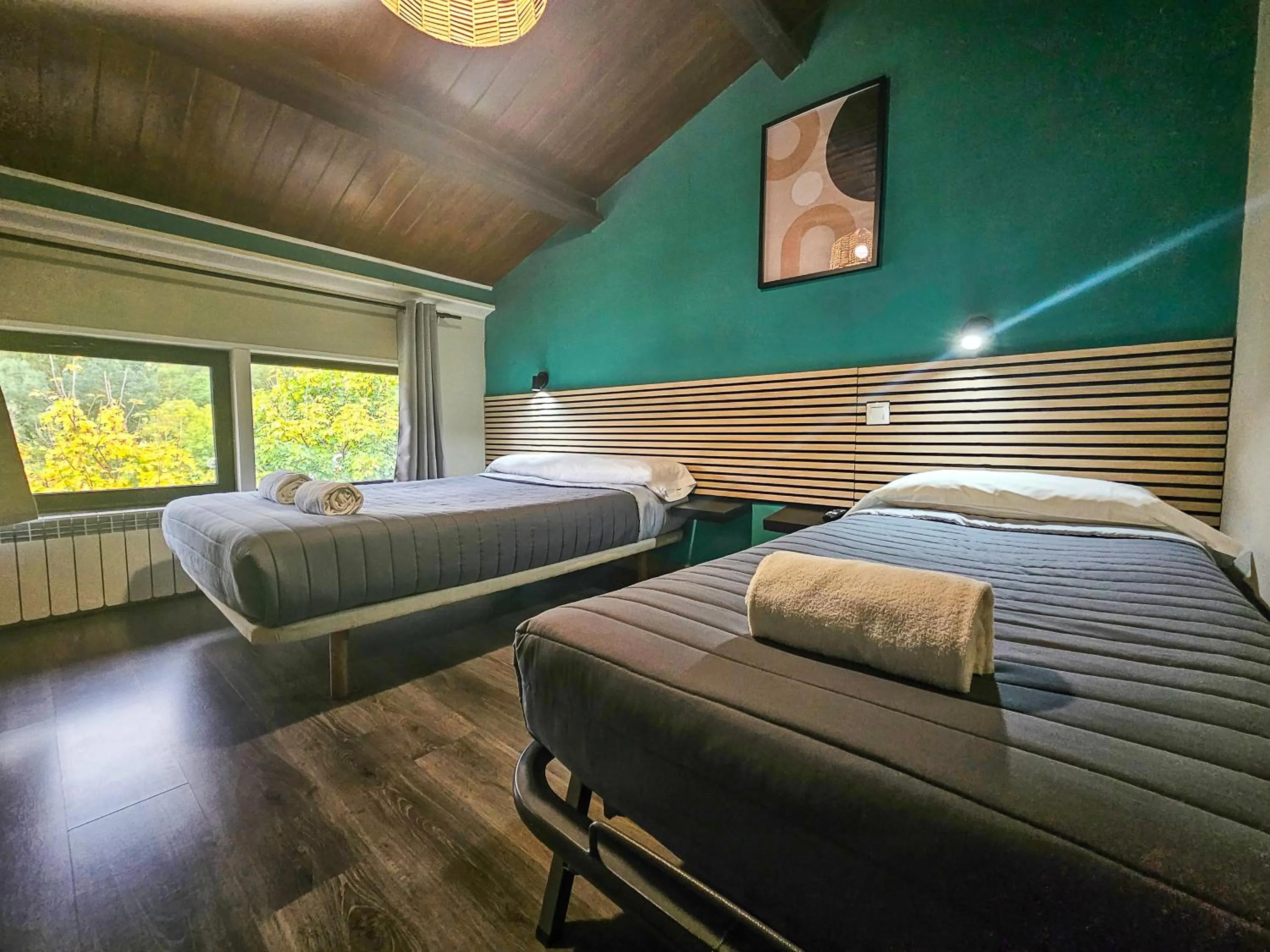 Bed in SOLOPUENT Hotel Rural