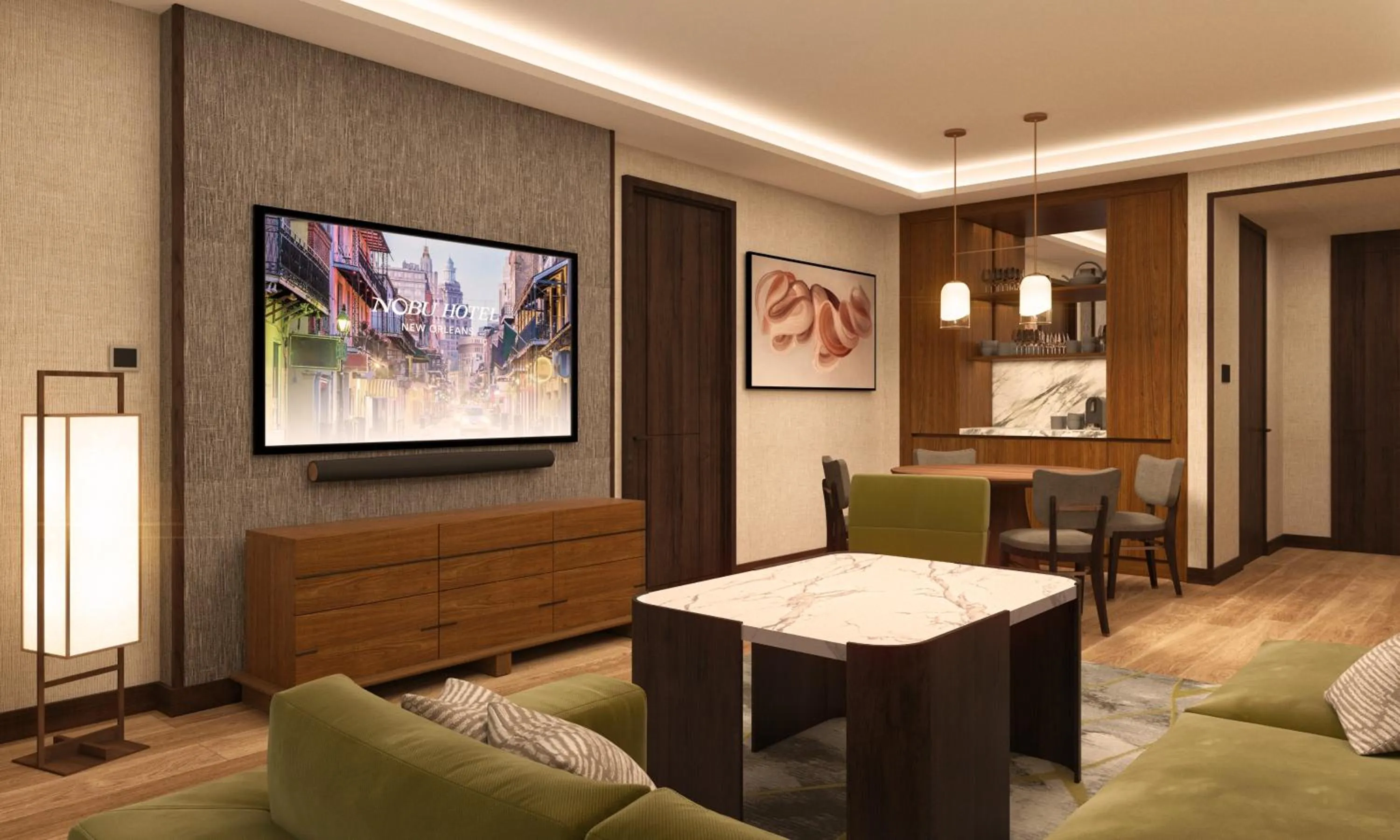 TV and multimedia in Nobu New Orleans, A Caesars Destination