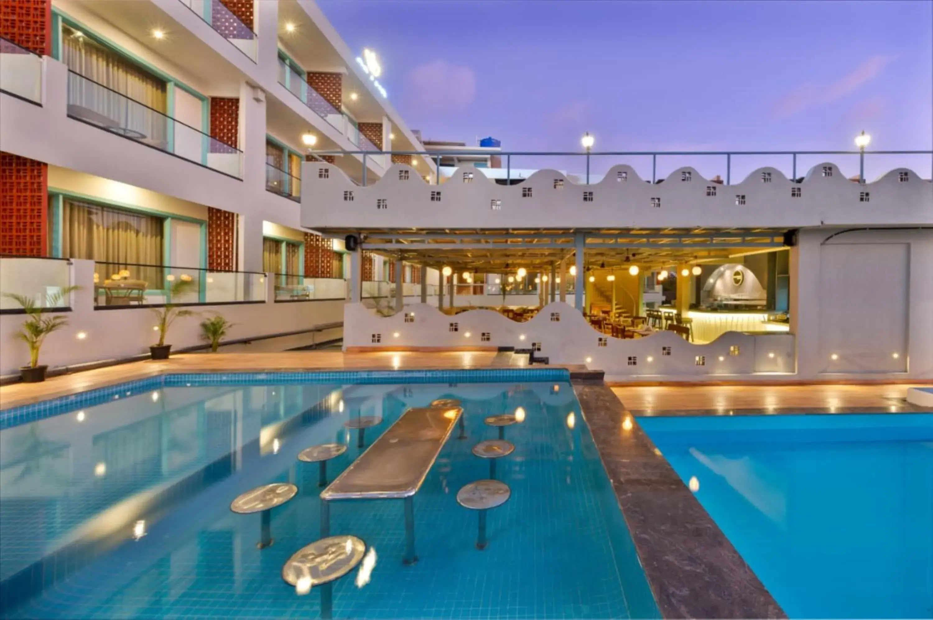 Swimming pool in Grand Continent Morjim Swimming pool in Grand Continent Morjim