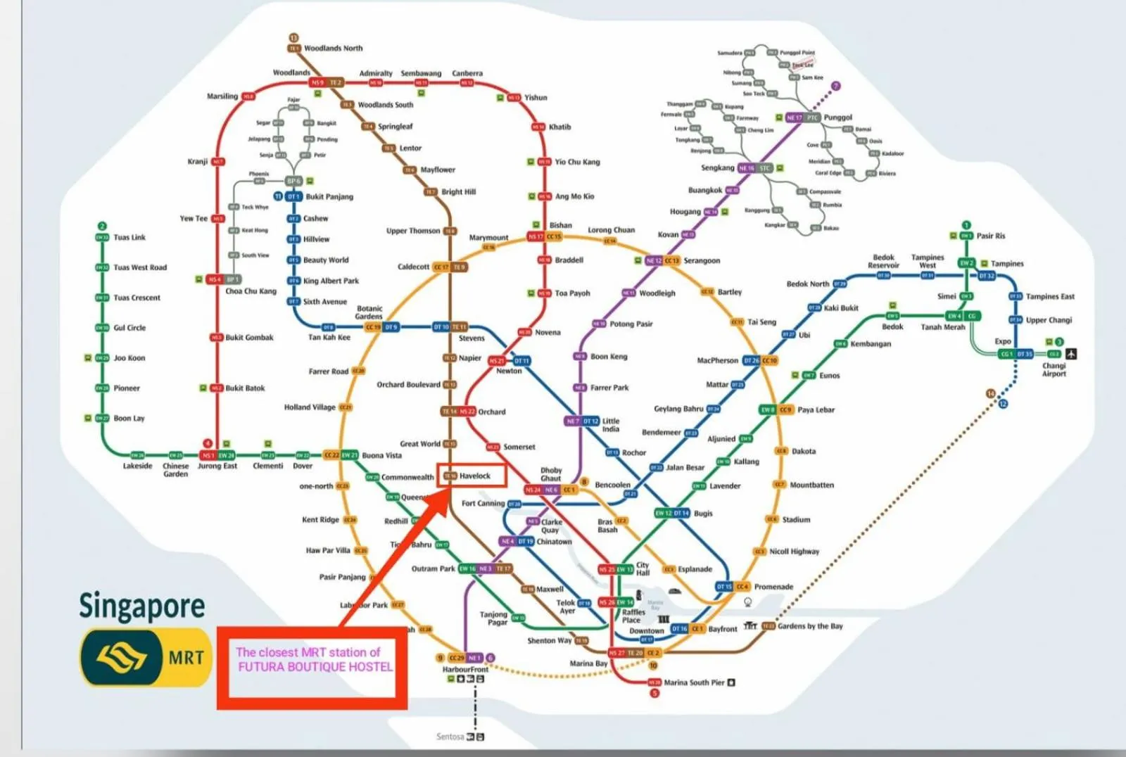 Location in Futura Boutique Hostel