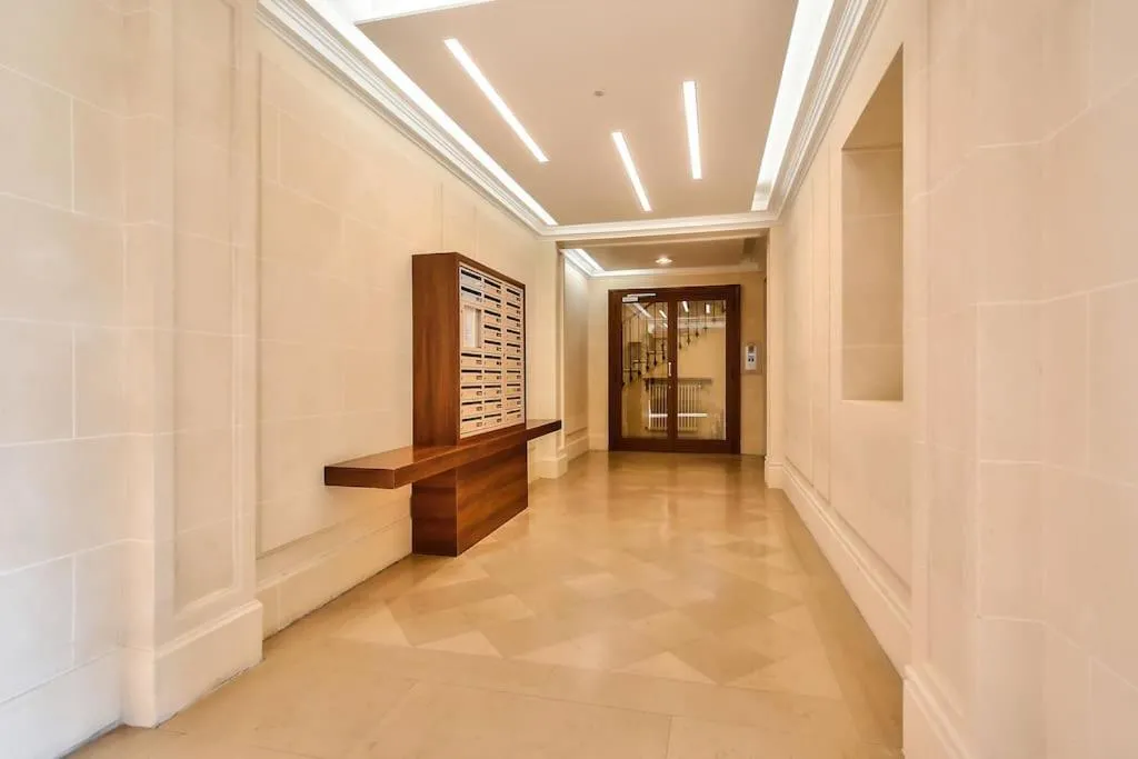 Lobby or reception in Super logement cosy avec vue sur Tour Eiffel