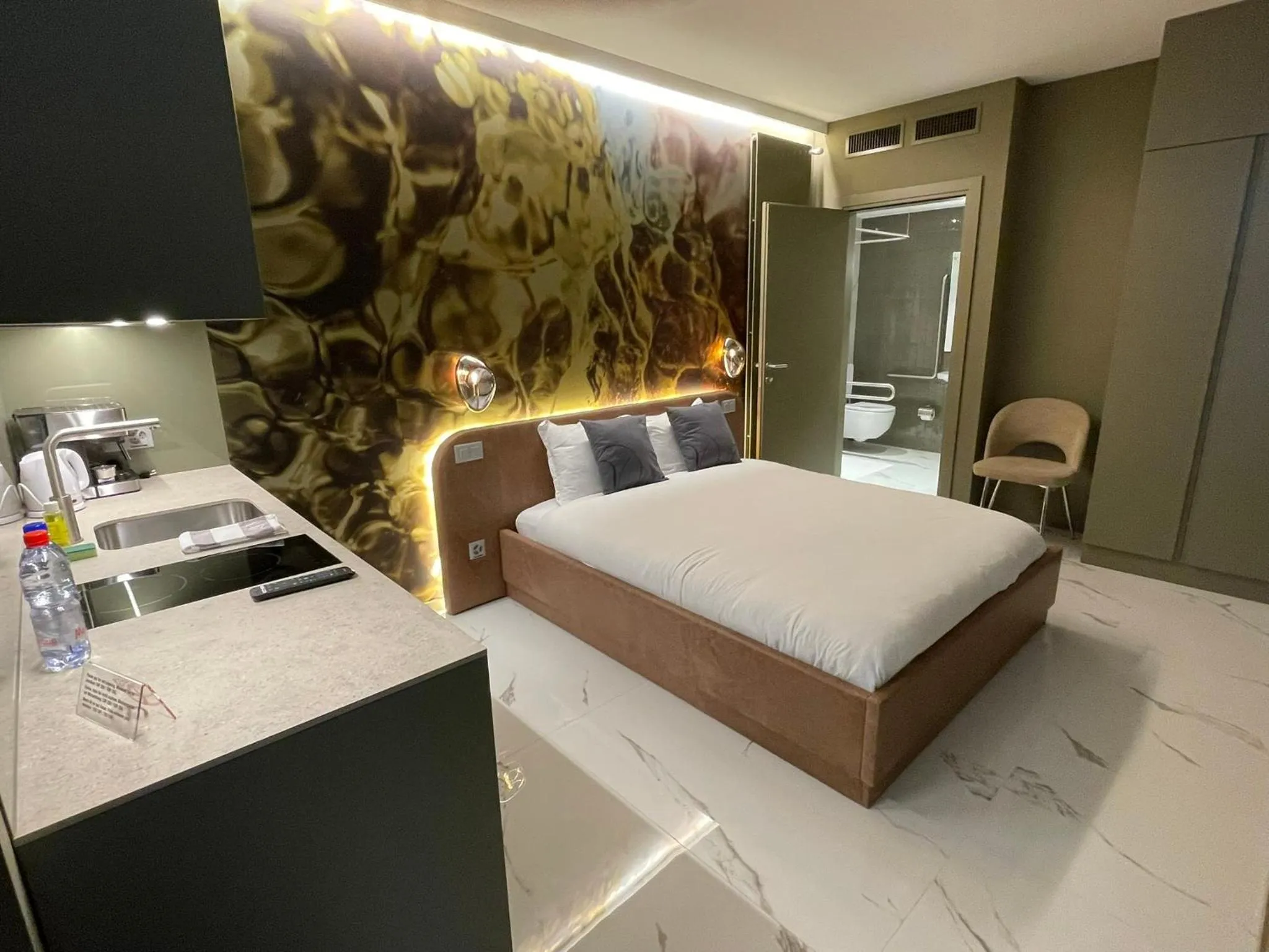 Bed in VISIONAPARTMENTS Lugano - contactless check-in