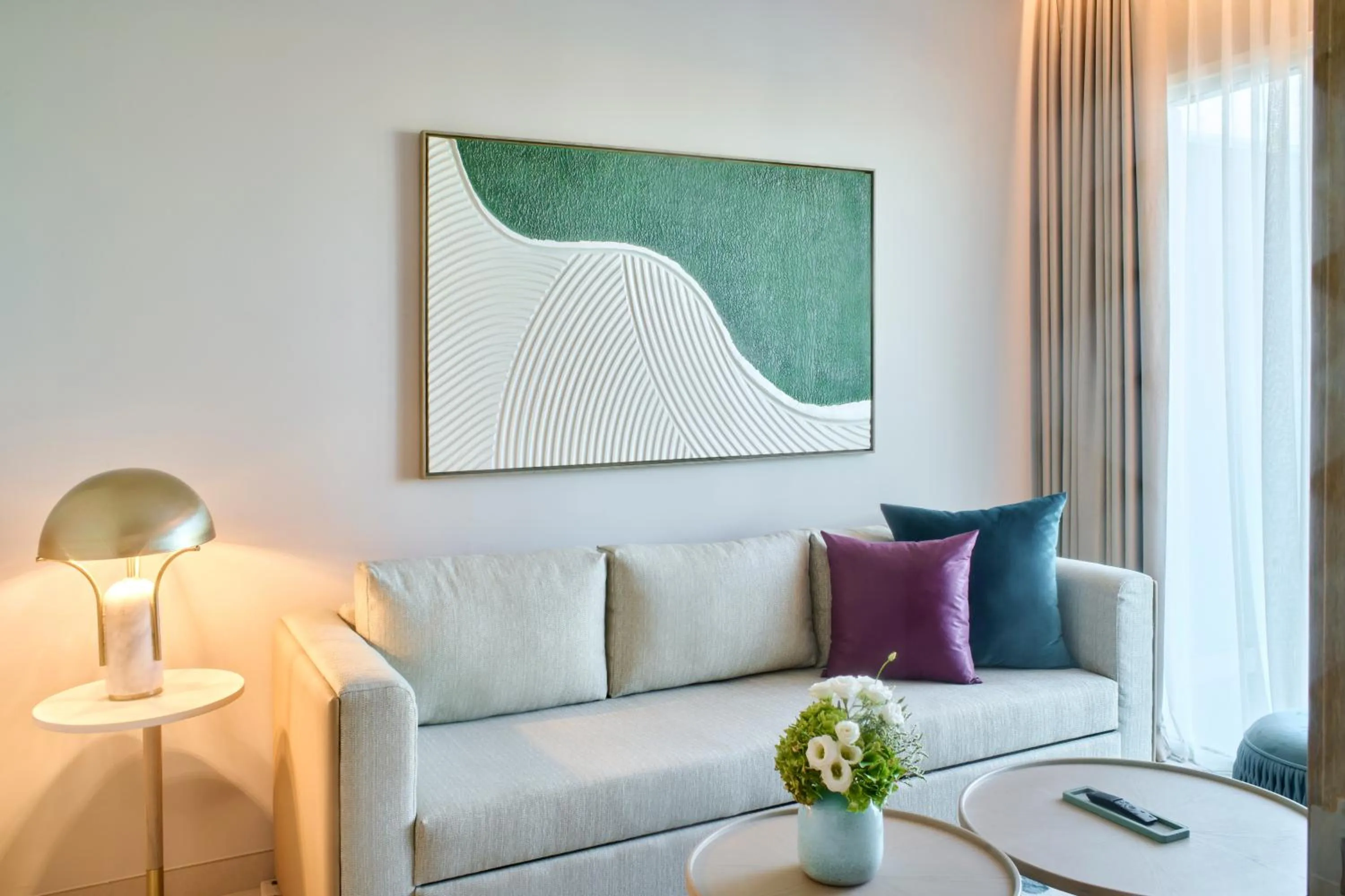 Seating area in Vida Marina Resort Marassi