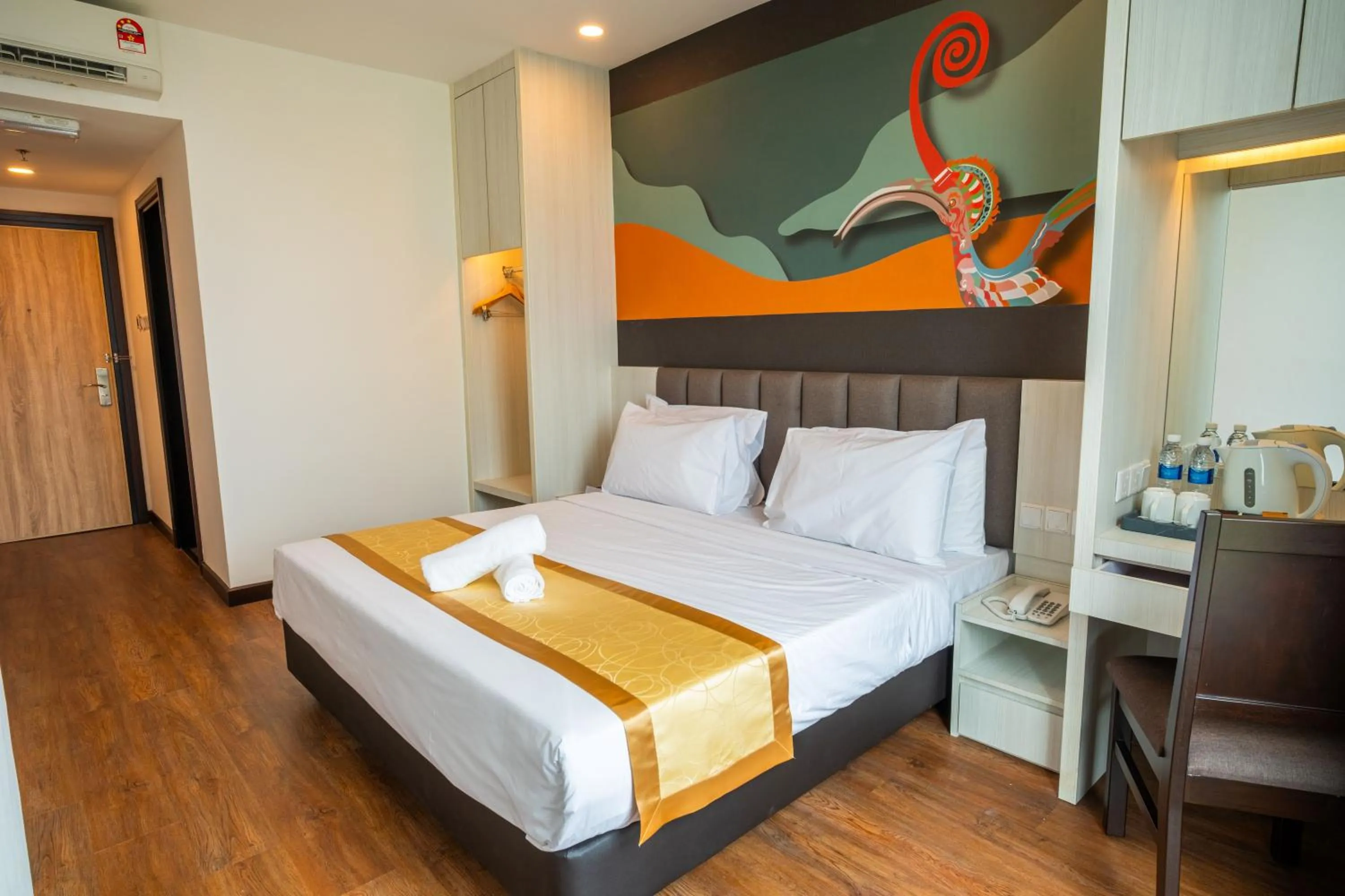 Bed in City Rise Hotel Miri