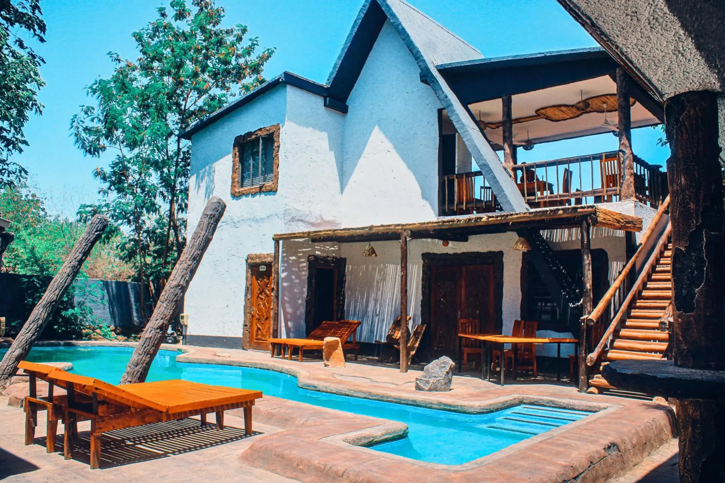 Pool view in Rustiek Hotel Pool view in Rustiek Hotel