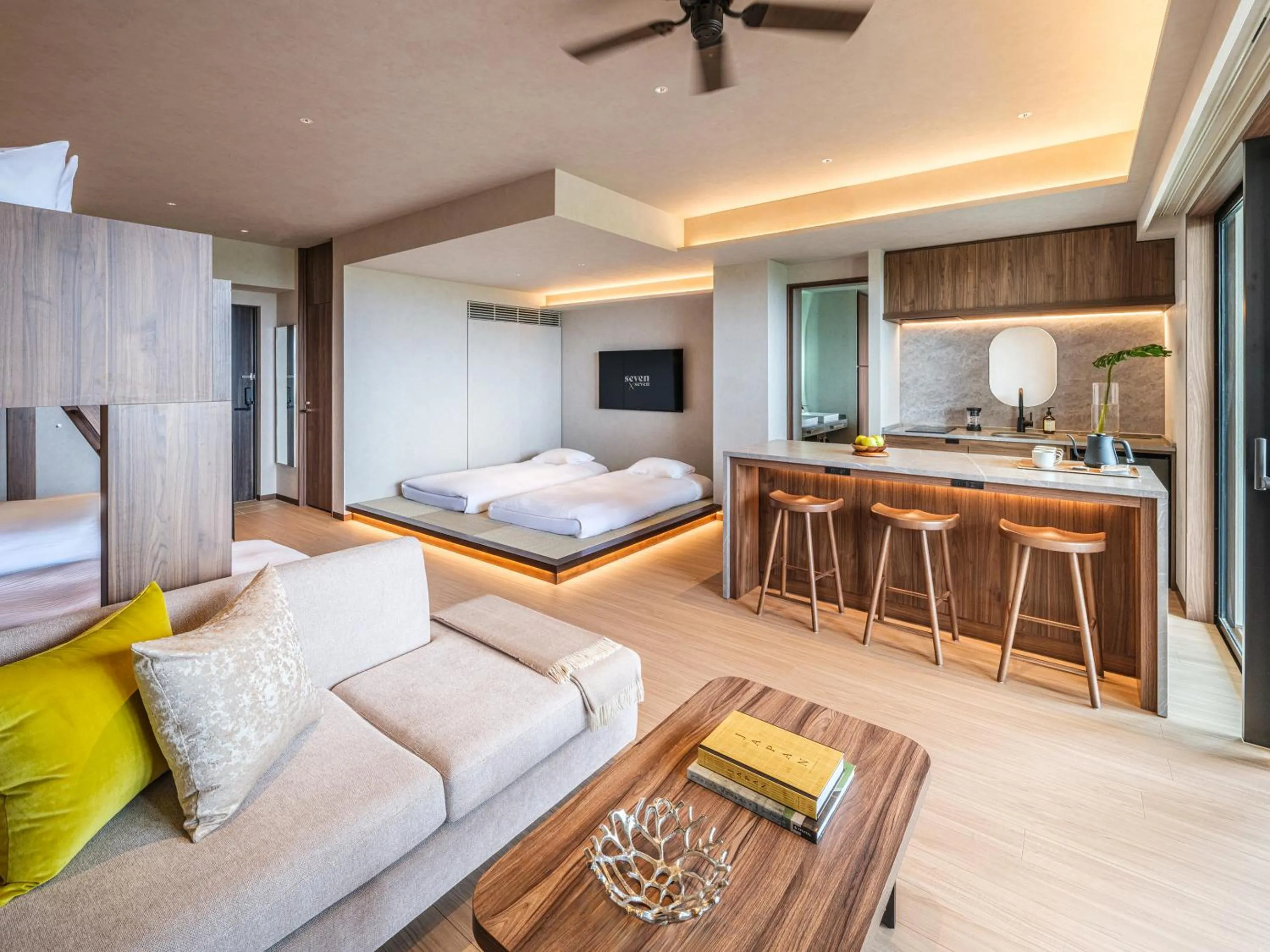 Living room, Bed in seven x seven ISHIGAKI