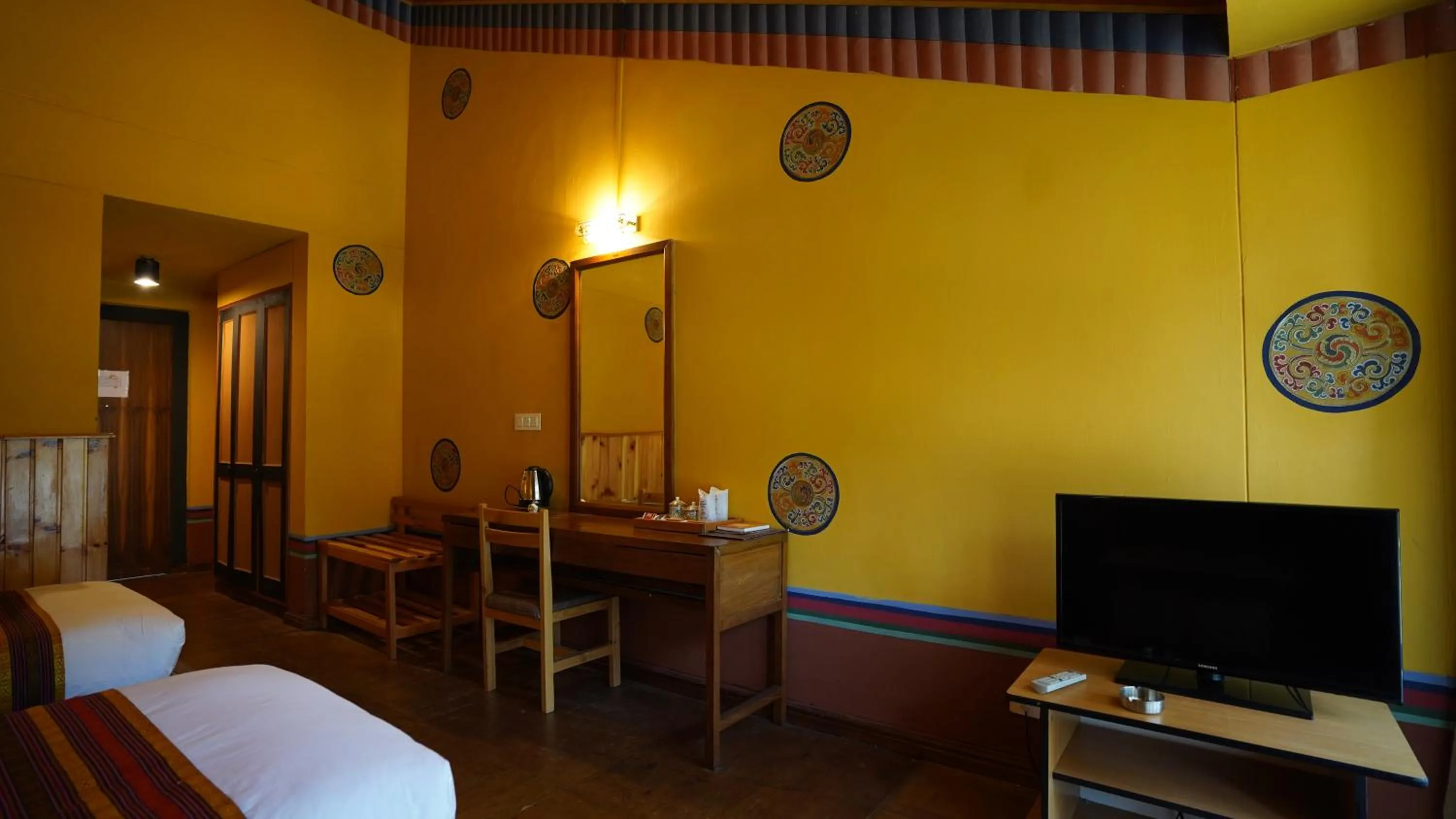 Bed in Hotel Olathang