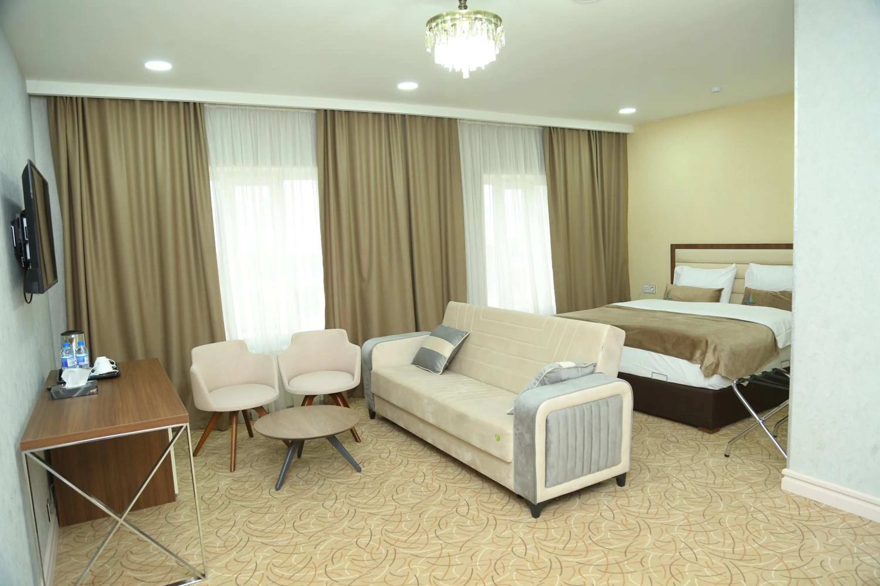 Property building, Bed in Gabala Bless Hotel Cottage