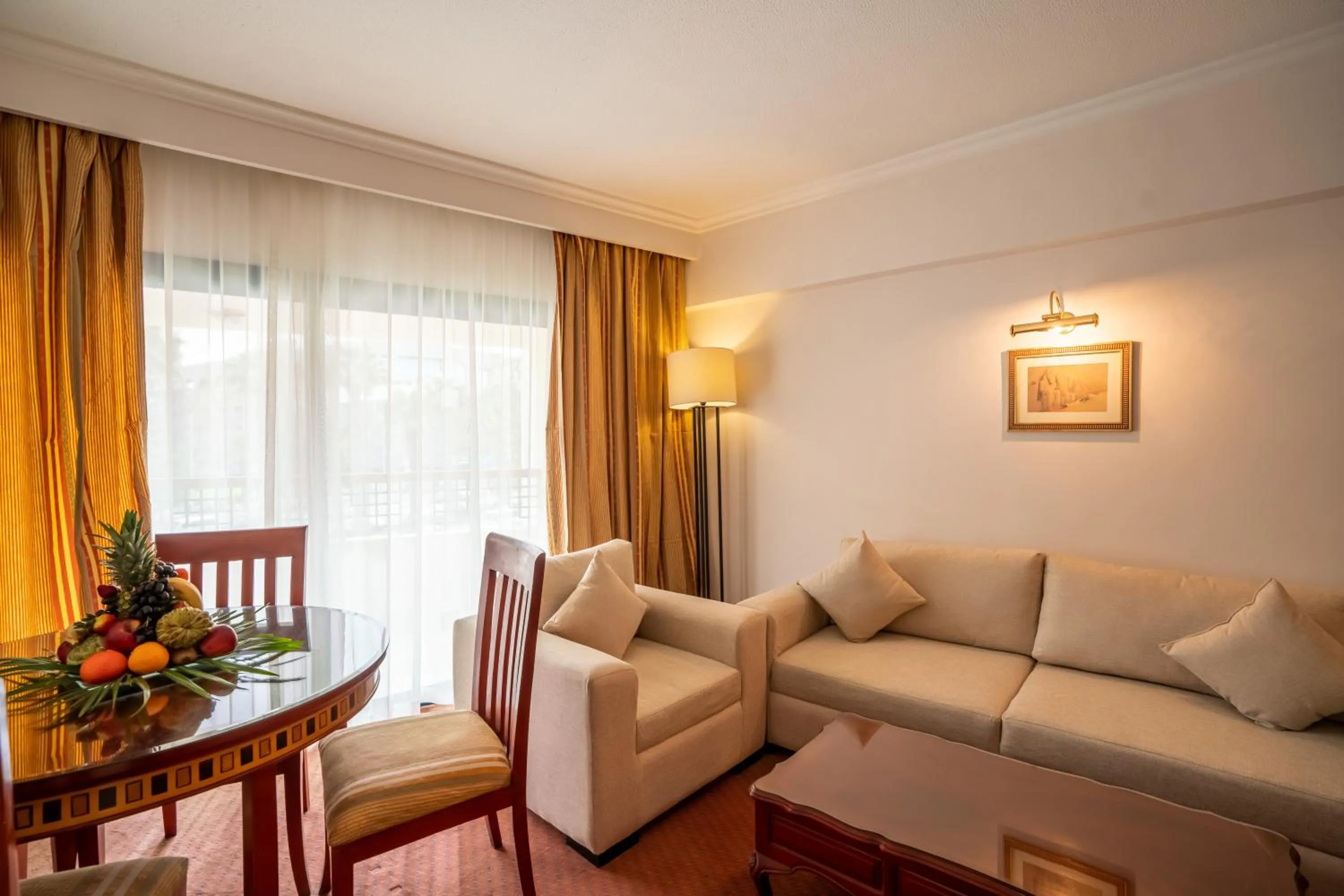 Seating area in Azal Pyramids Hotel