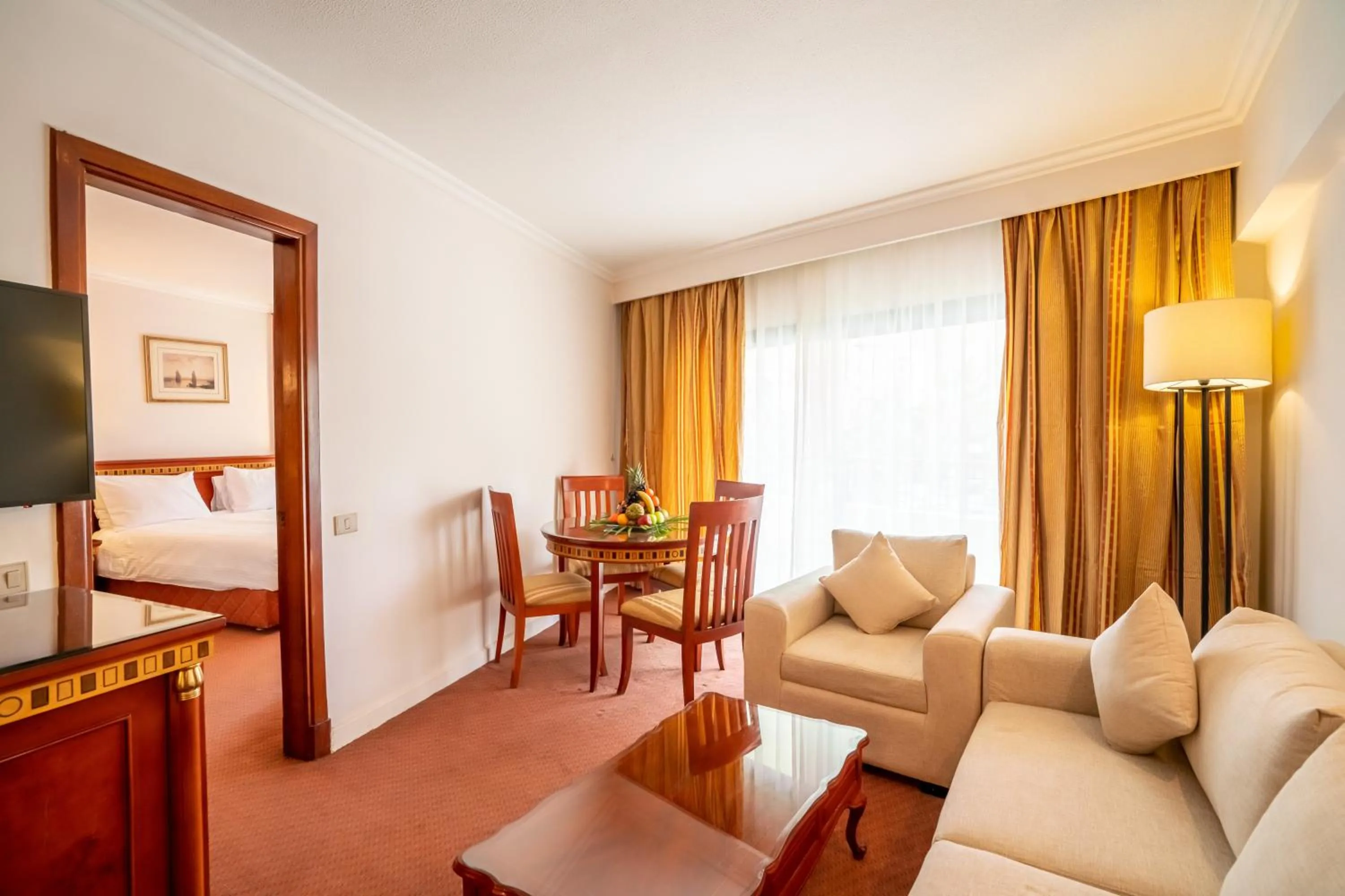 Seating area in Azal Pyramids Hotel