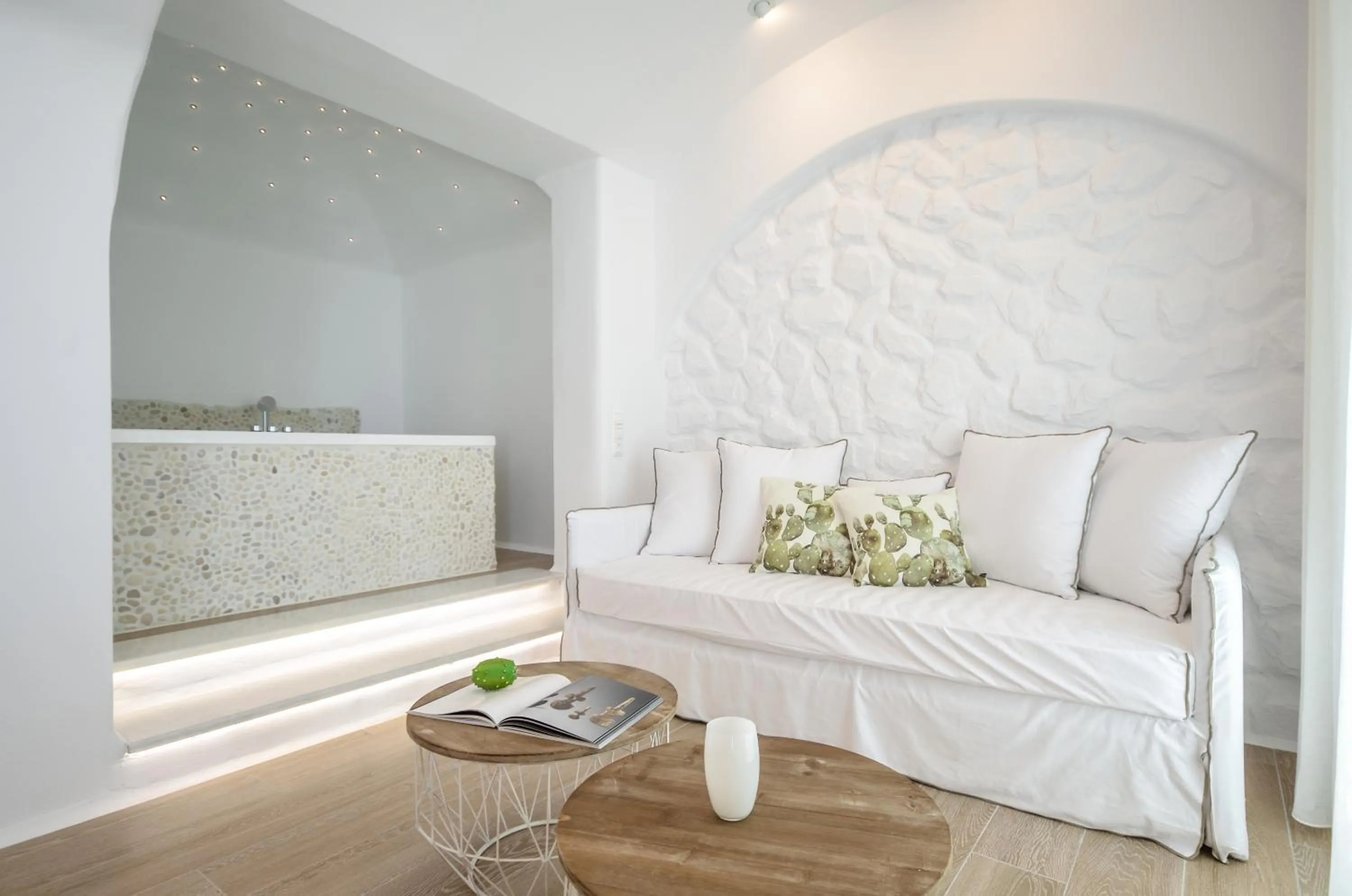 Living room, Bed in Cyano Suites