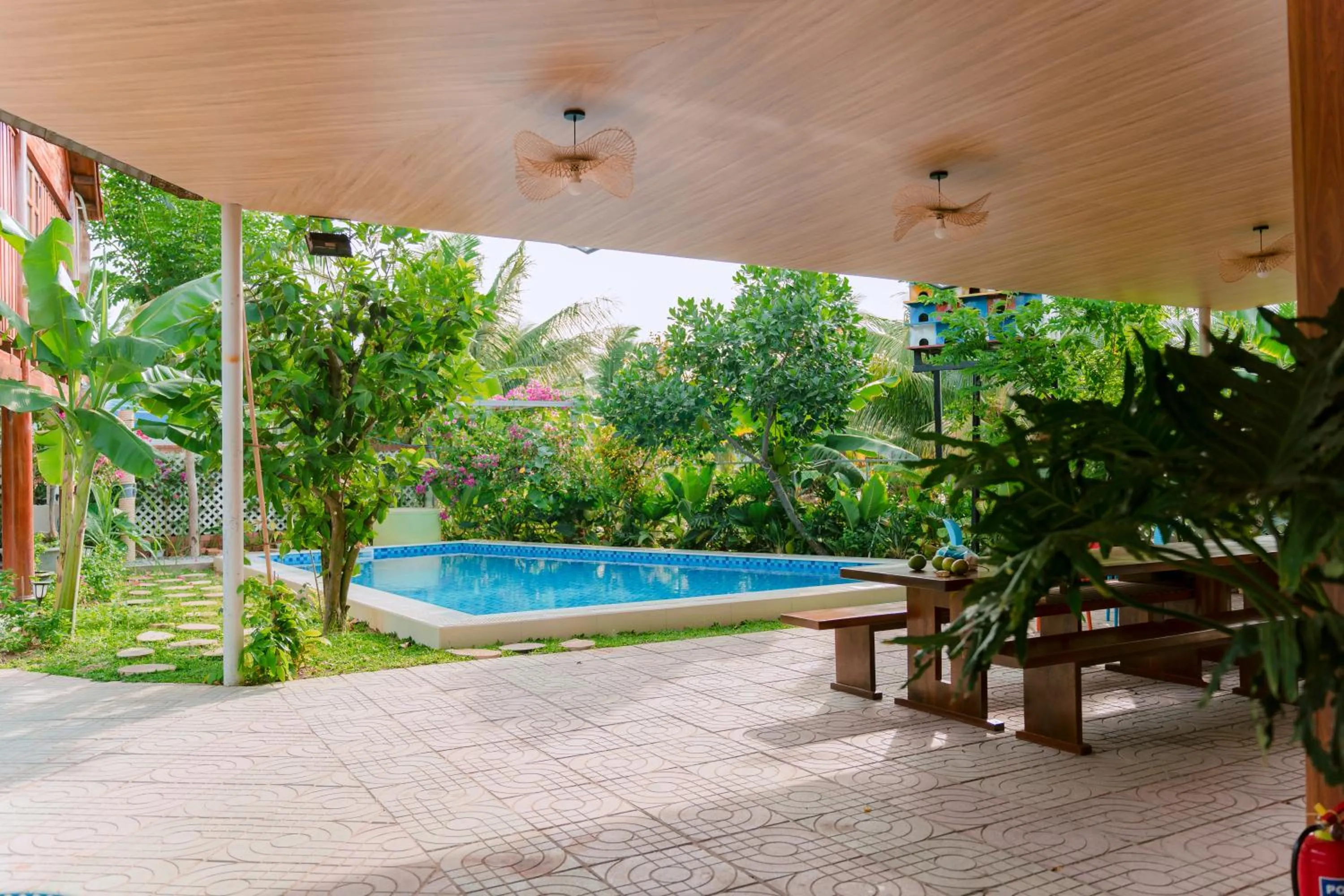 Garden view in Wooden Homestay LAGI