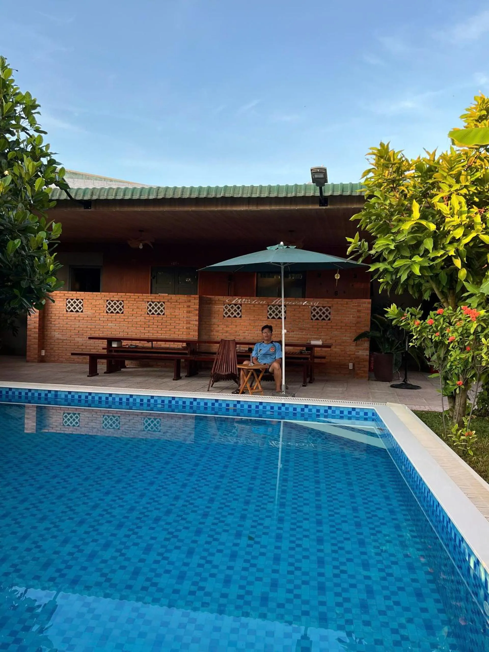 Pool view in Wooden Homestay LAGI