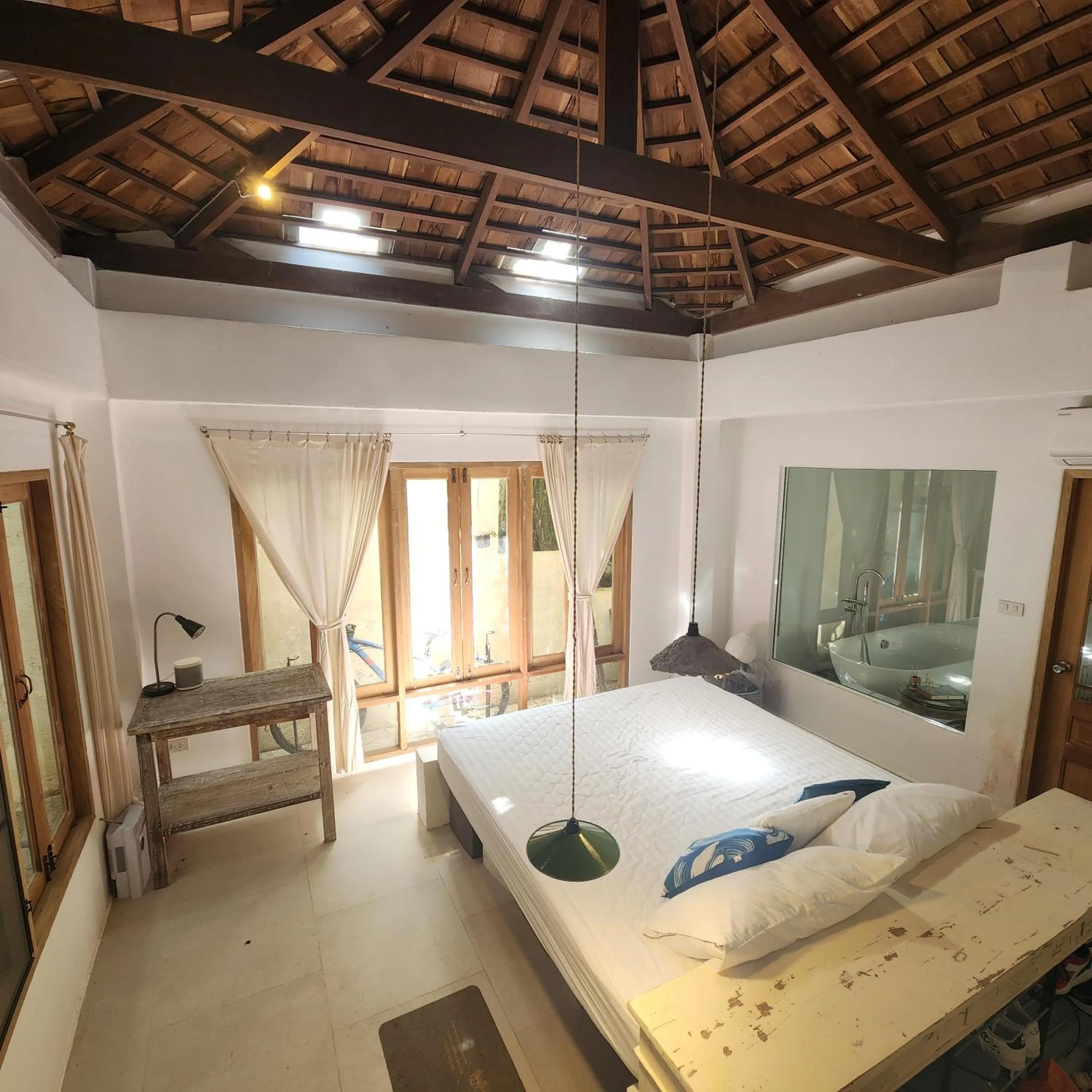 Bed in The Hip House Villa Phuket