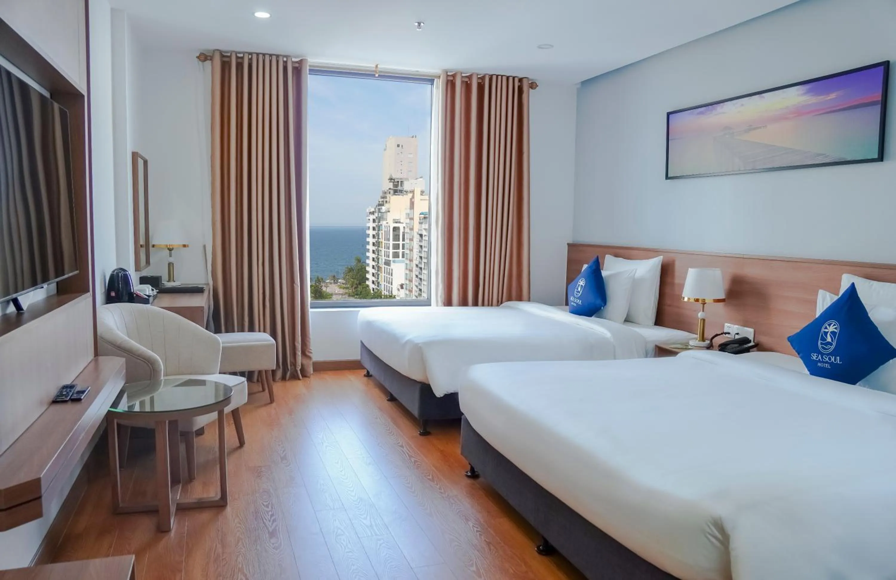 View (from property/room), Bed in Sea Soul Hotel