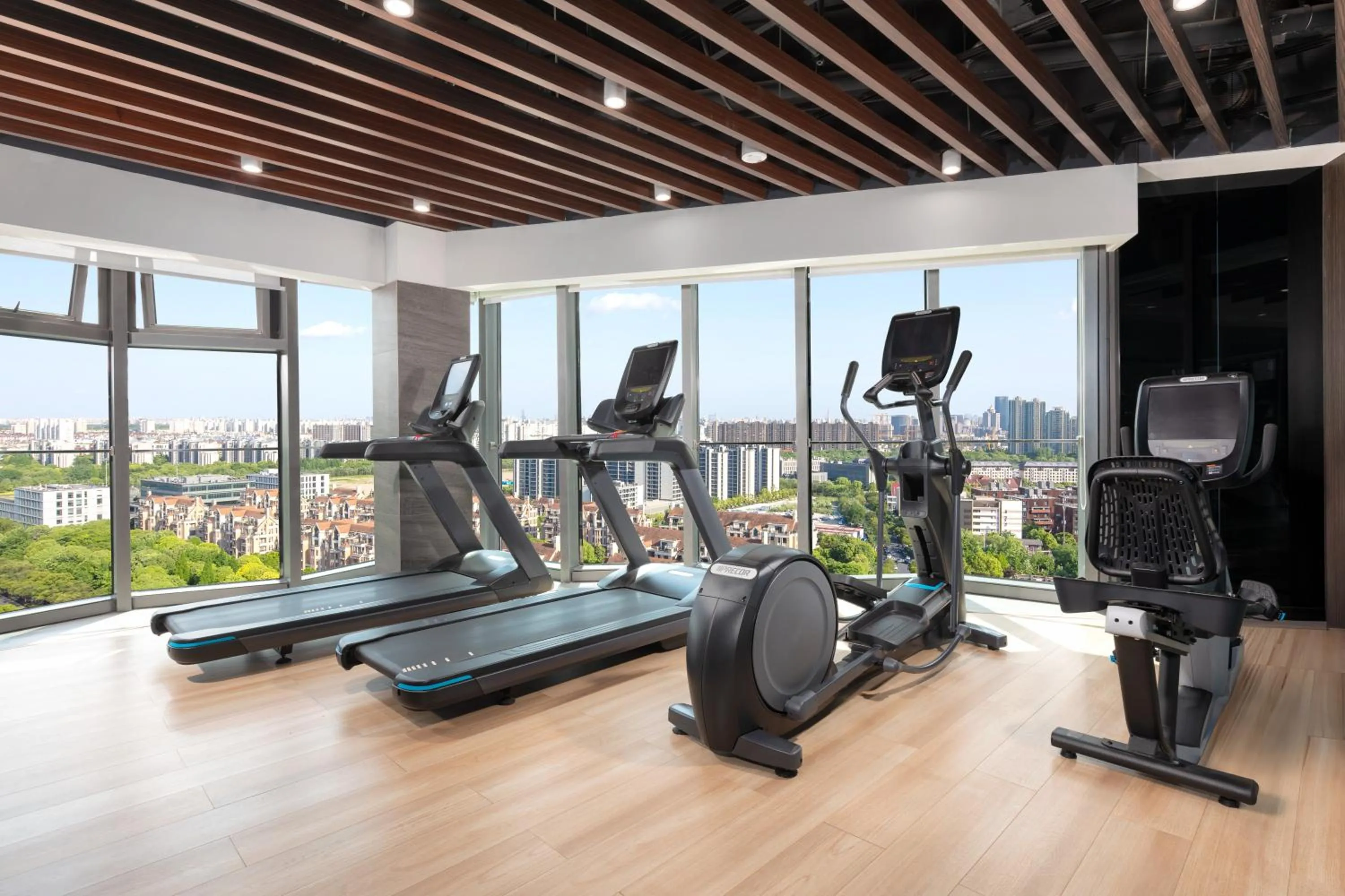 Fitness centre/facilities in Fraser Place Wujiaochang Shanghai - Adjoin business center, free minibar