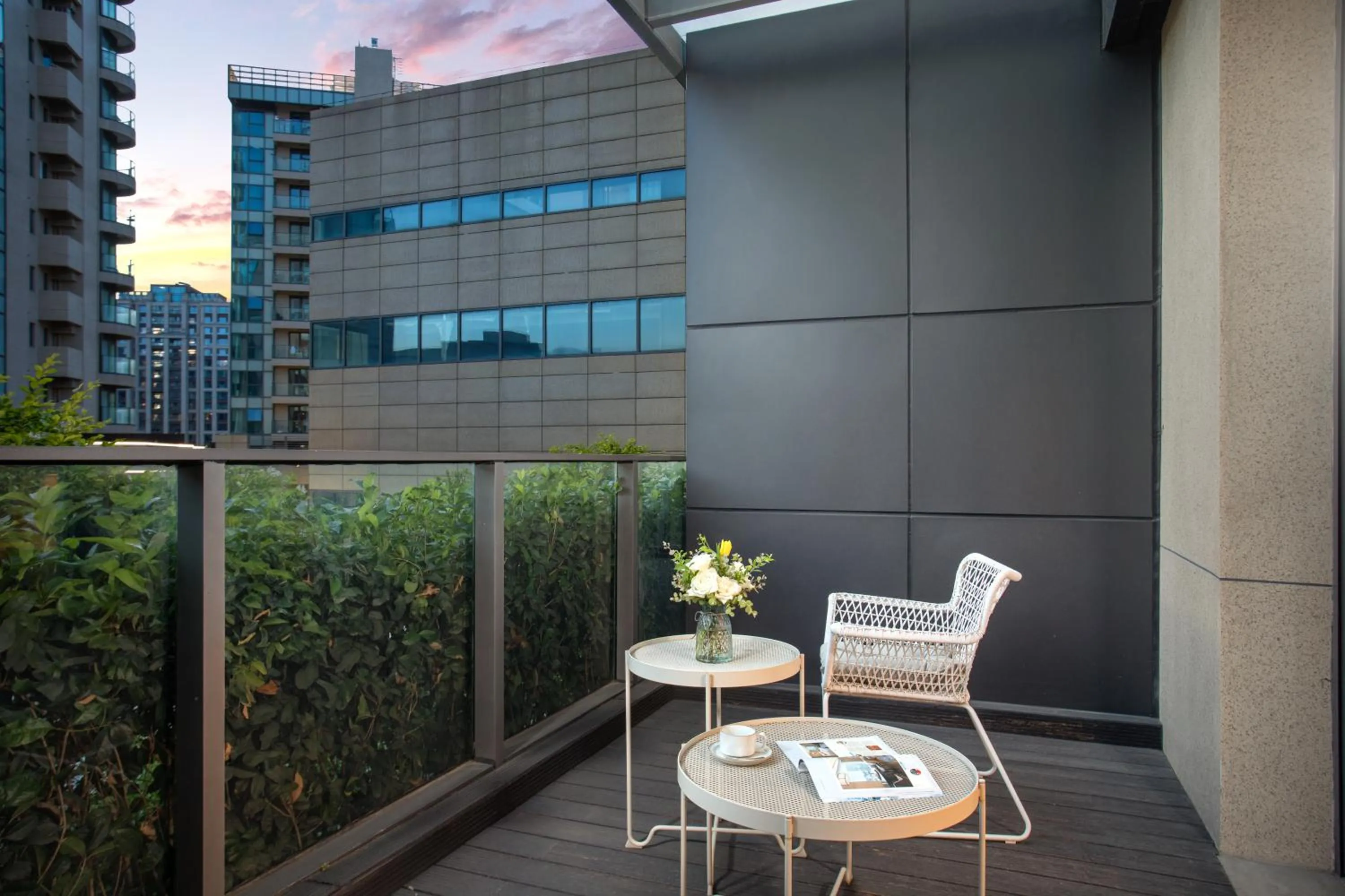 Balcony/Terrace in Fraser Place Wujiaochang Shanghai - Adjoin business center, free minibar