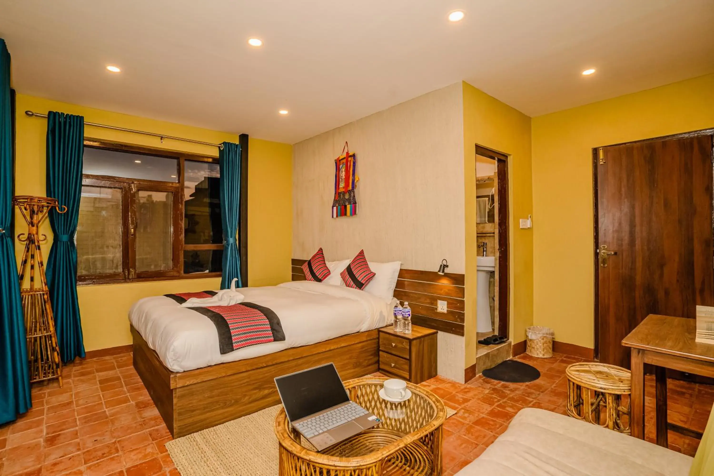 Deluxe Double Room with Balcony in Nepali Heritage Hotel Deluxe Double Room with Balcony in Nepali Heritage Hotel