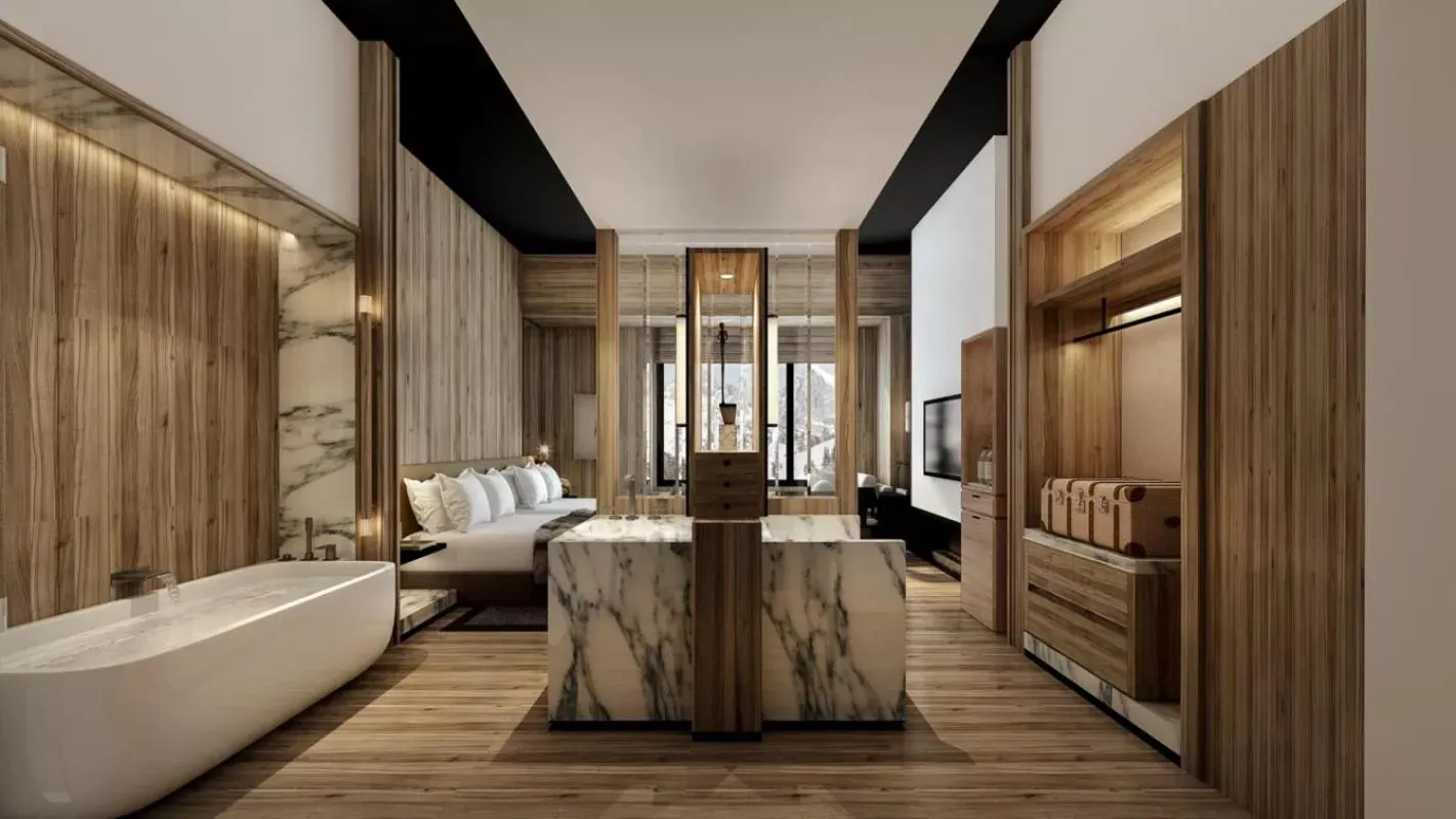 Bed in InterContinental Chongli, an IHG Hotel