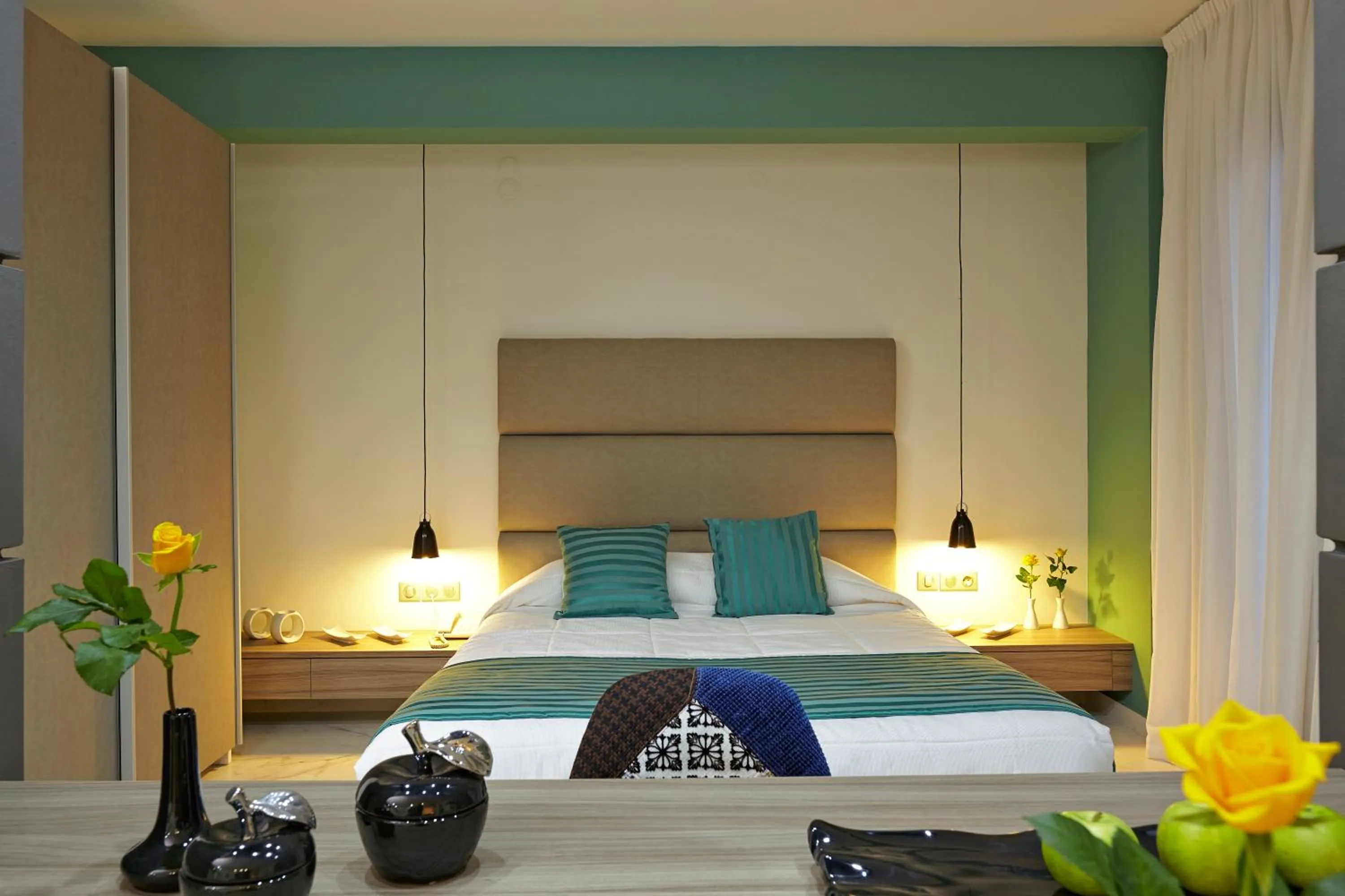 Bed in Sokratis Hotel