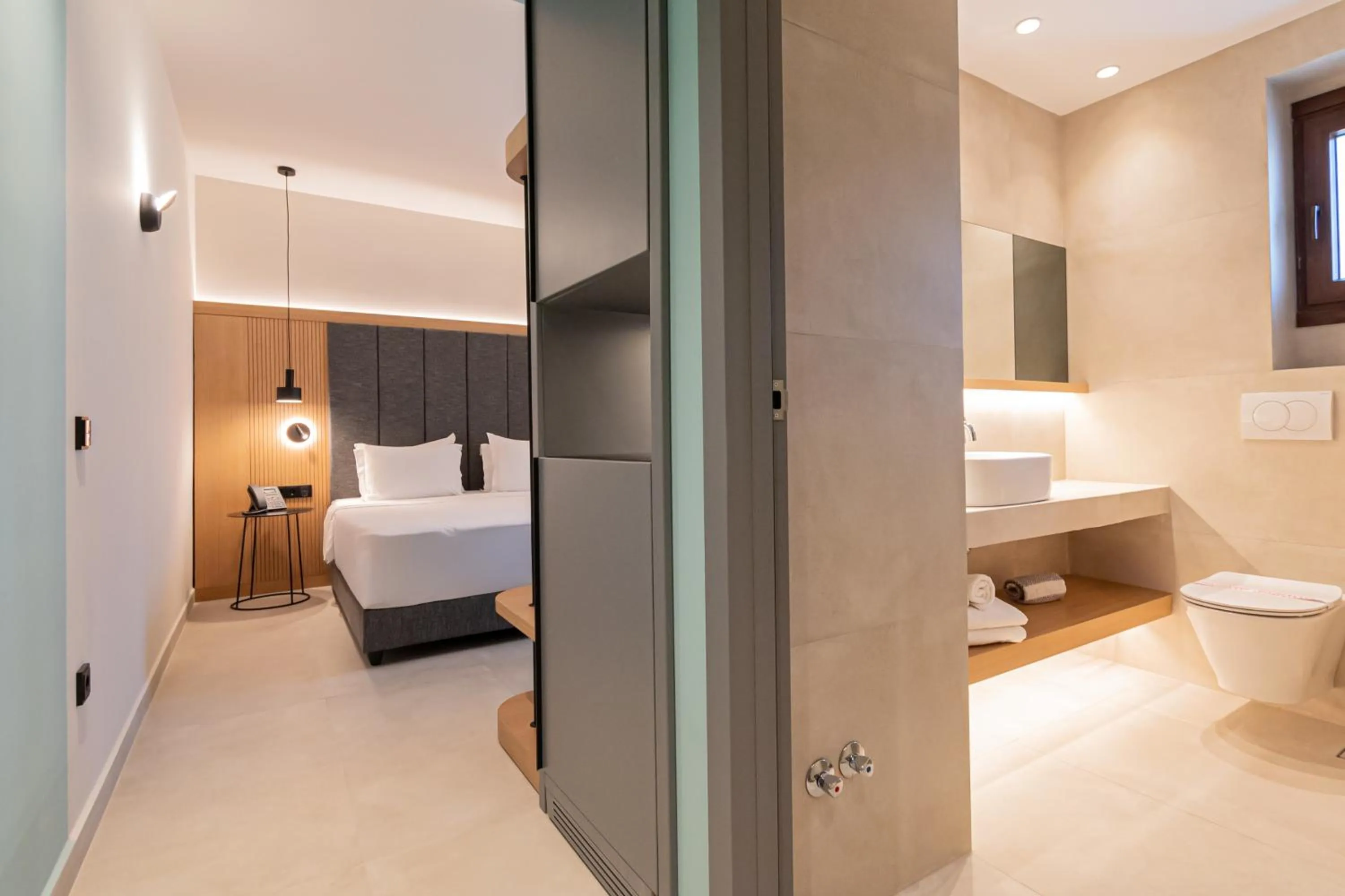 Bed in Sokratis Hotel