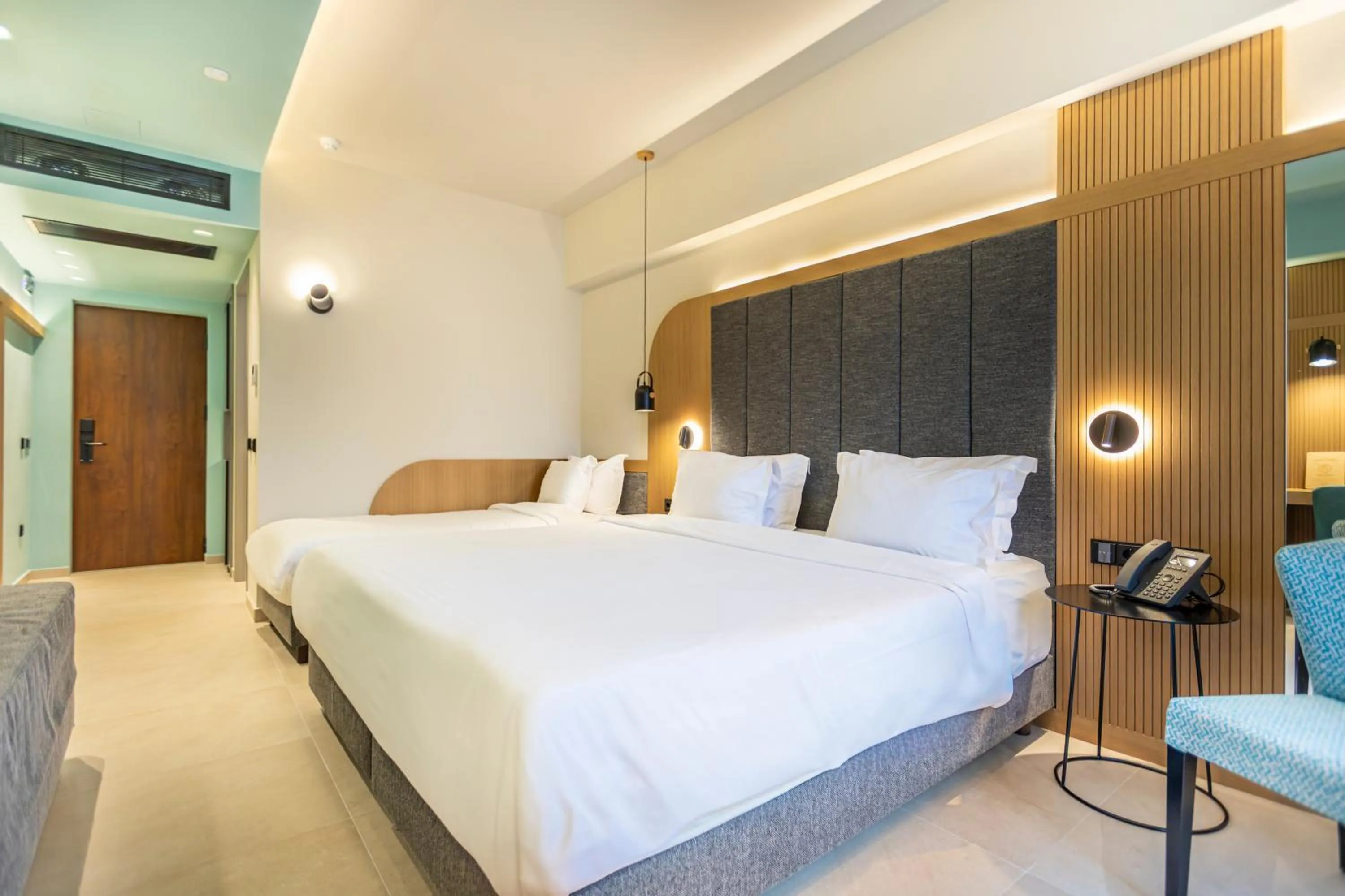 Bed in Sokratis Hotel