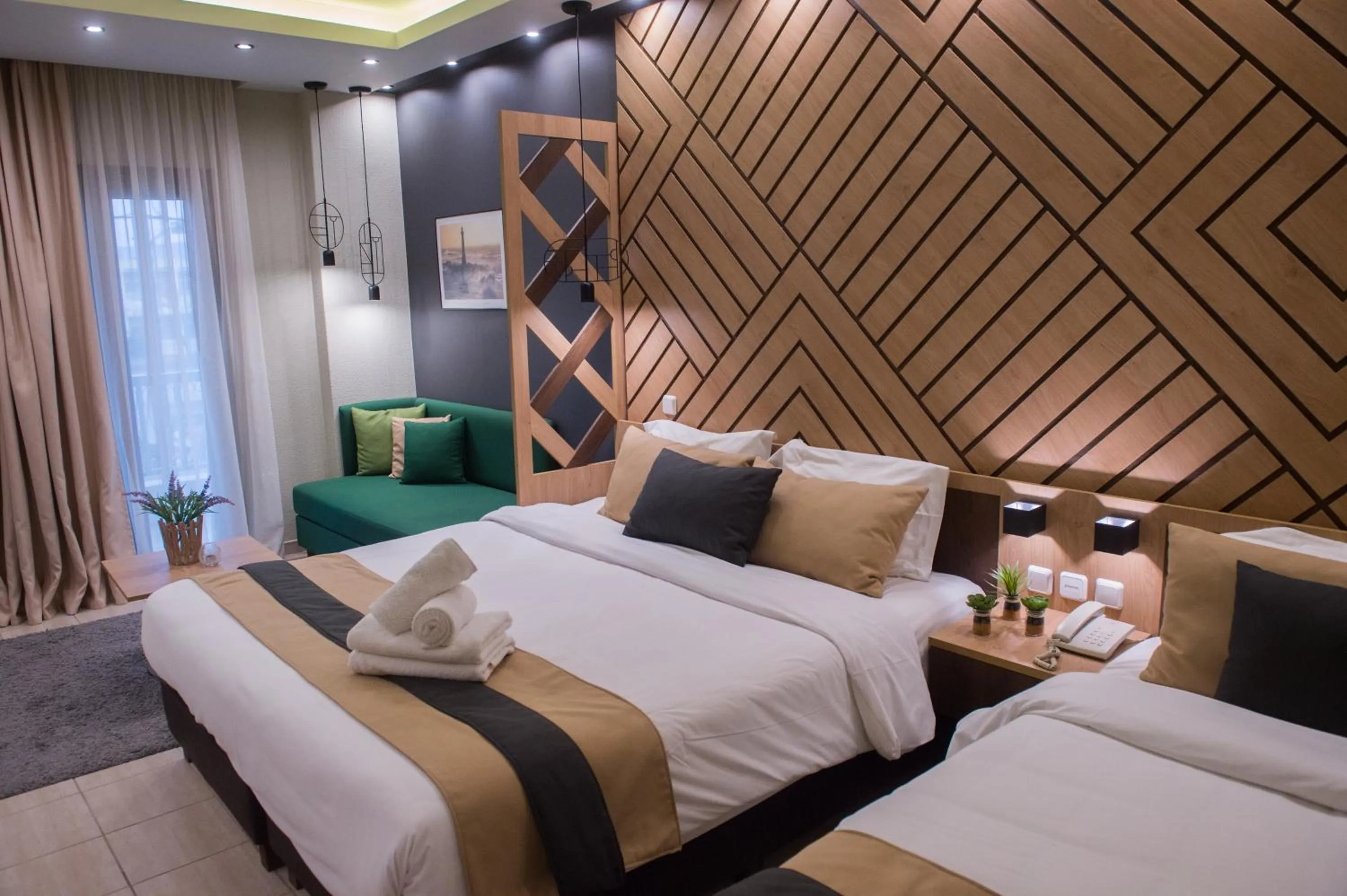 Bed in Sokratis Hotel