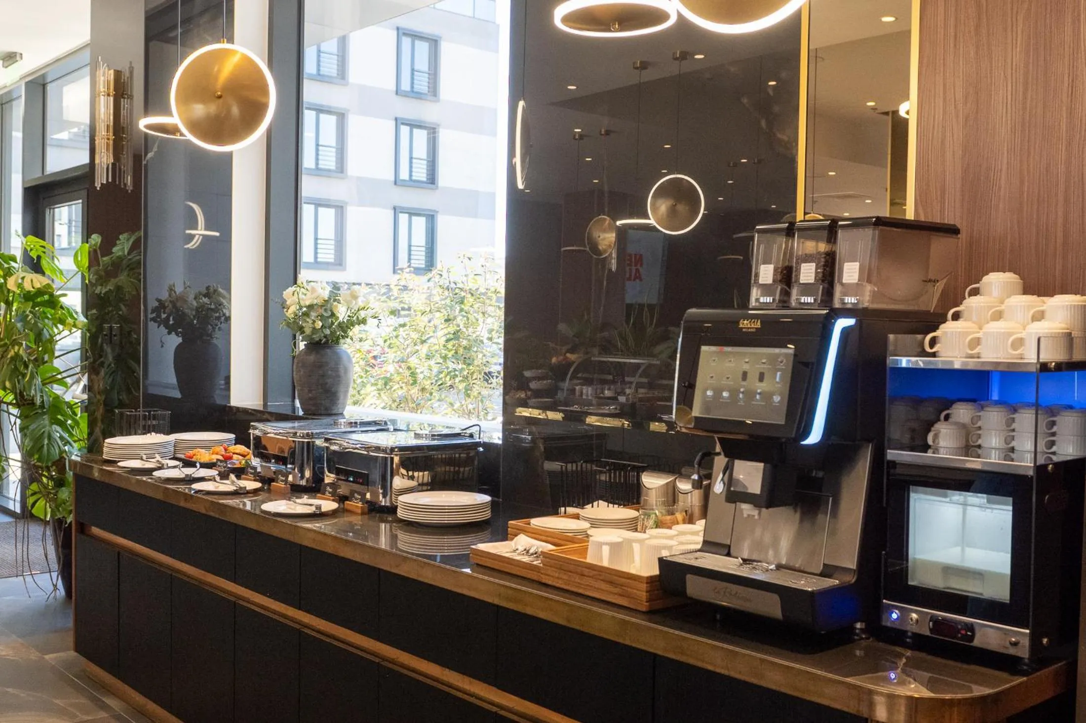 Buffet breakfast in Sky Airport Hotel