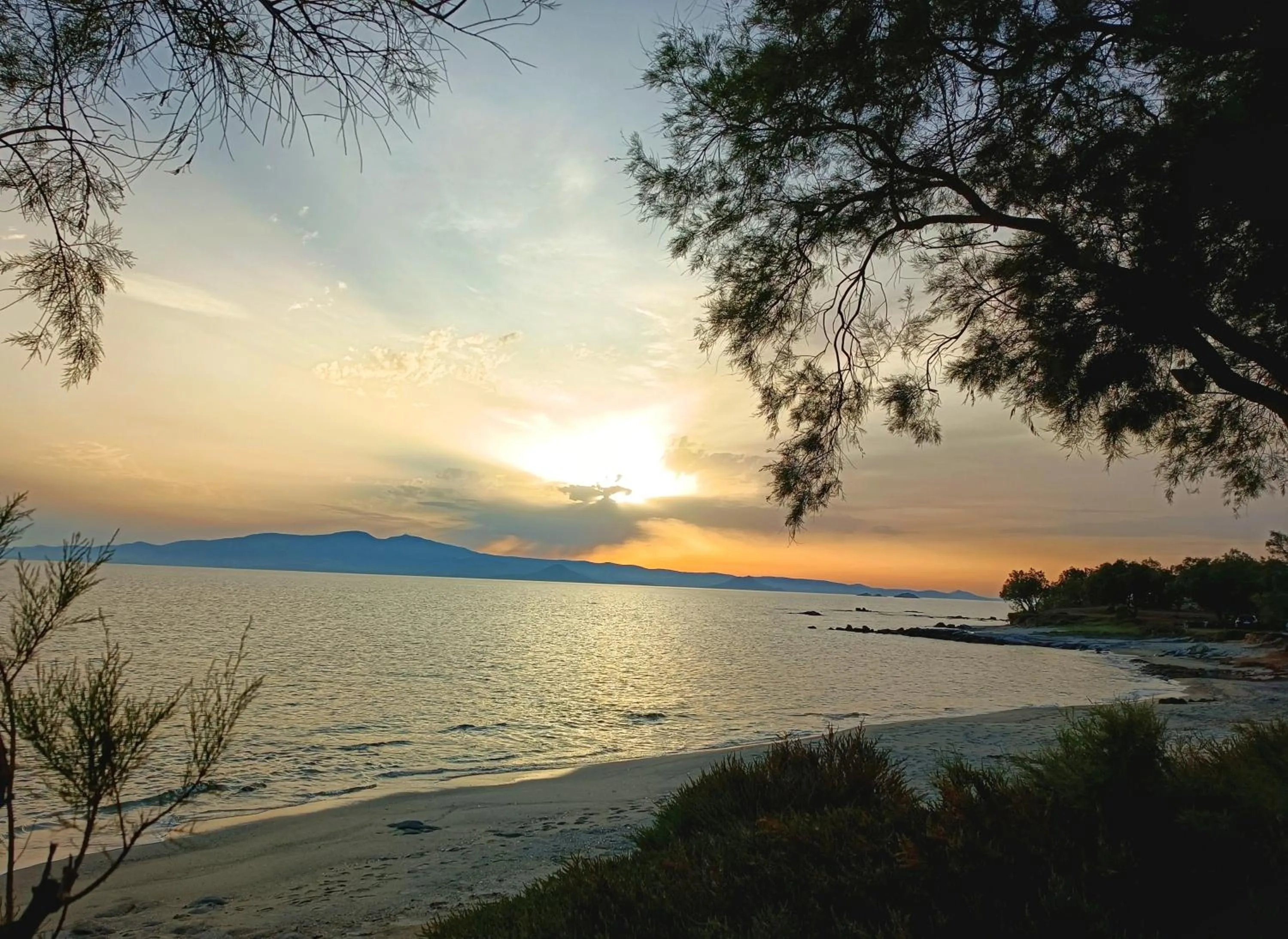 Sunset in Naxos Summerland resort