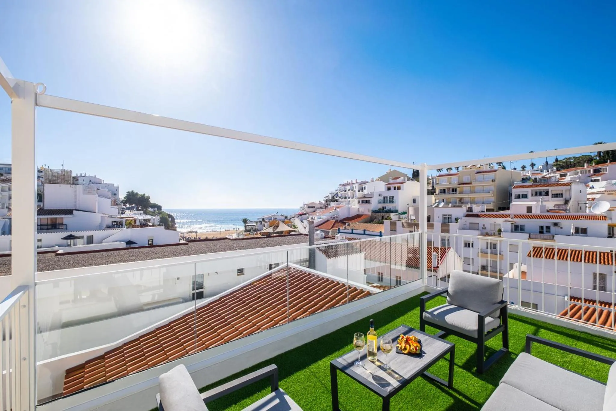 Balcony/Terrace in Apartment Carvoeiro By The Sea 1 by Algarve Vacation
