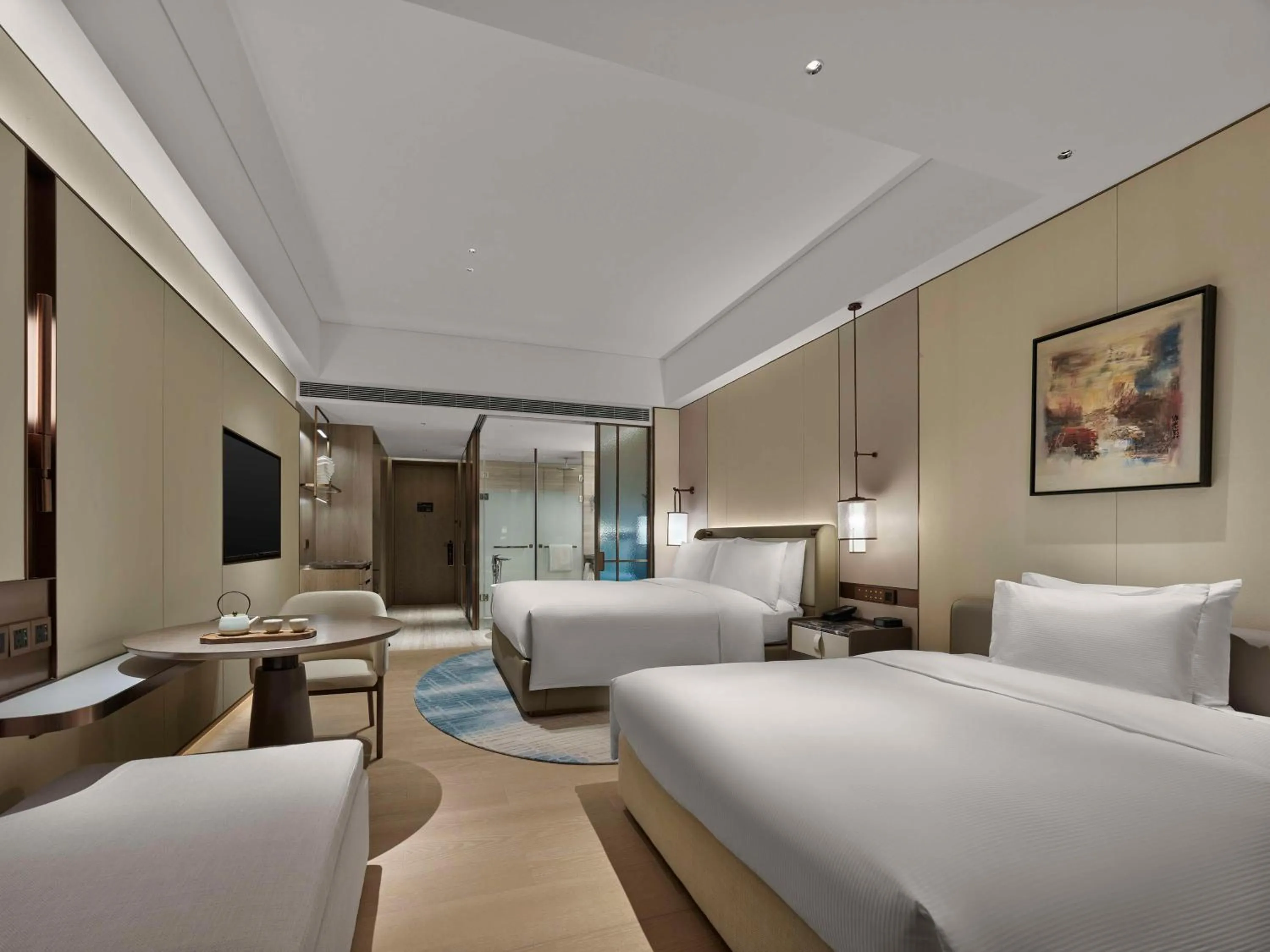 Living room, Bed in Doubletree By Hilton Chengdu Xinglong Lake