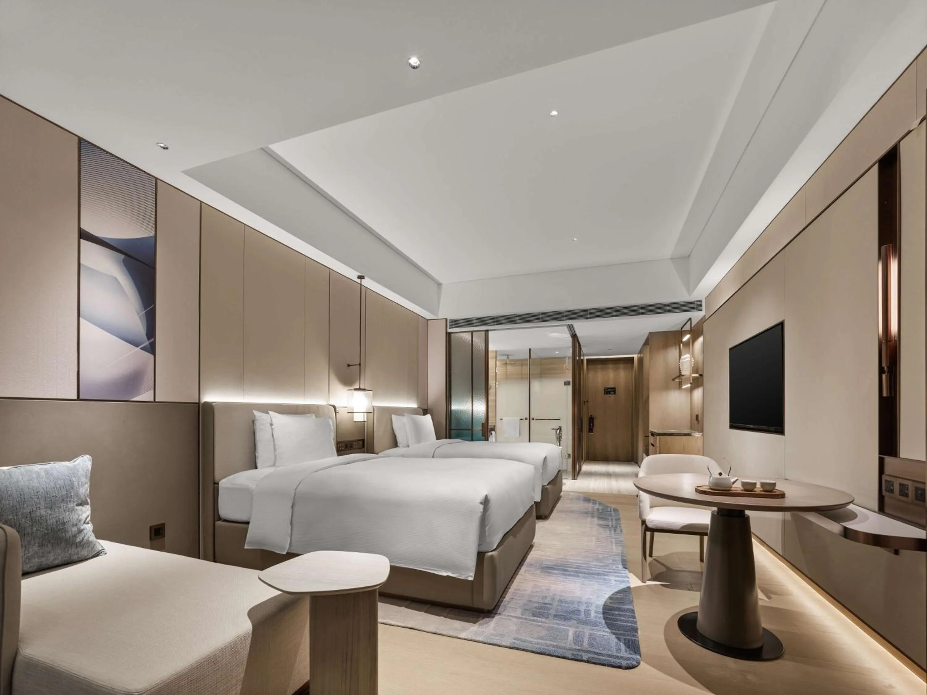 Living room, Bed in Doubletree By Hilton Chengdu Xinglong Lake