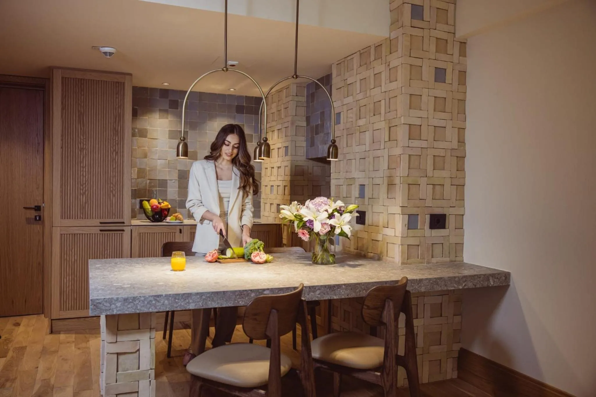 Kitchen or kitchenette in Aparthotel Craiova