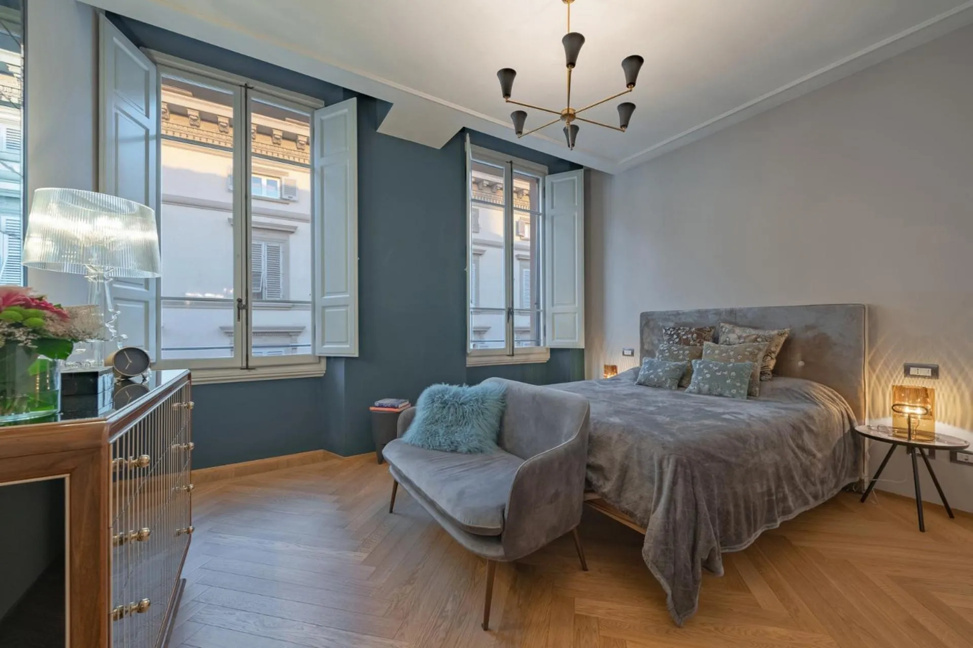 Bed in Apartments Florence-Repubblica Exclusive