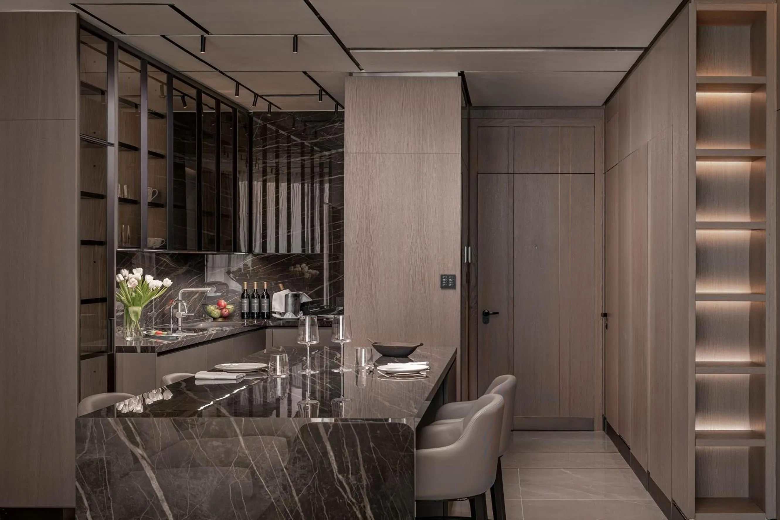 kitchen in Amathus Residences