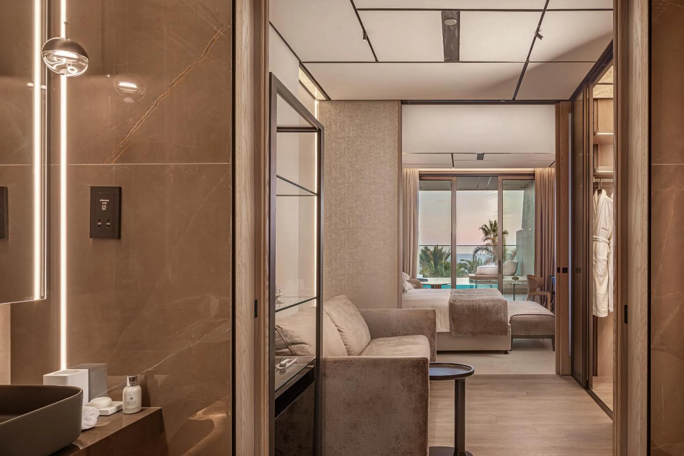 Seating area in Amathus Residences