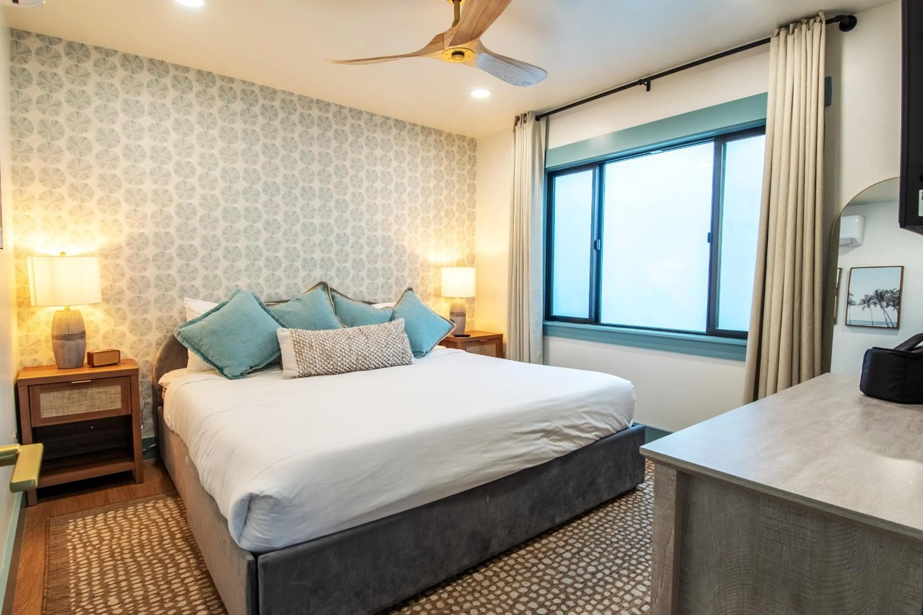 Bed in The Boardwalk Hotel