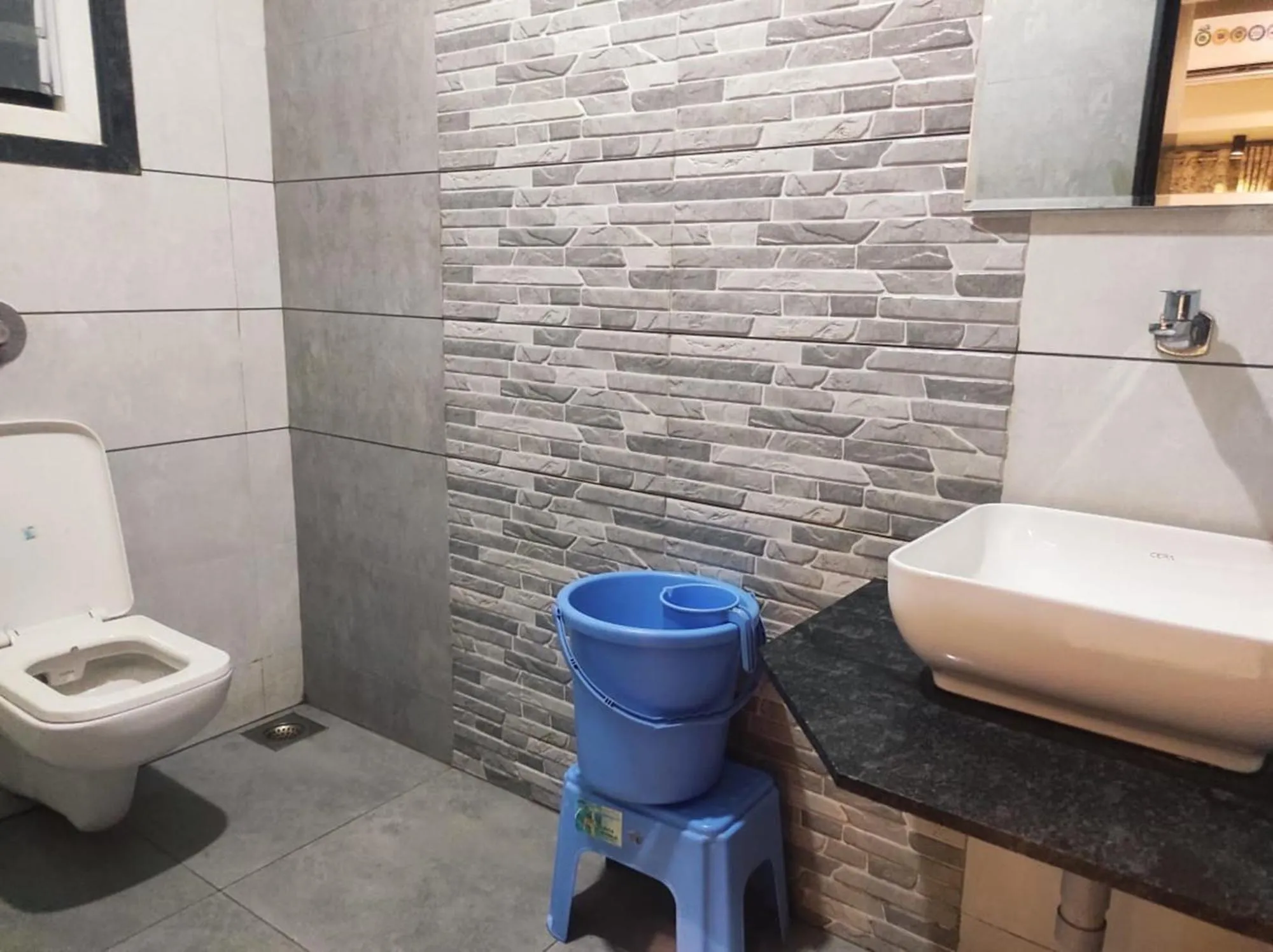 Toilet in Hotel Vrindavan Deluxe Kolhapur NEAR CENTRAL BUS STAND