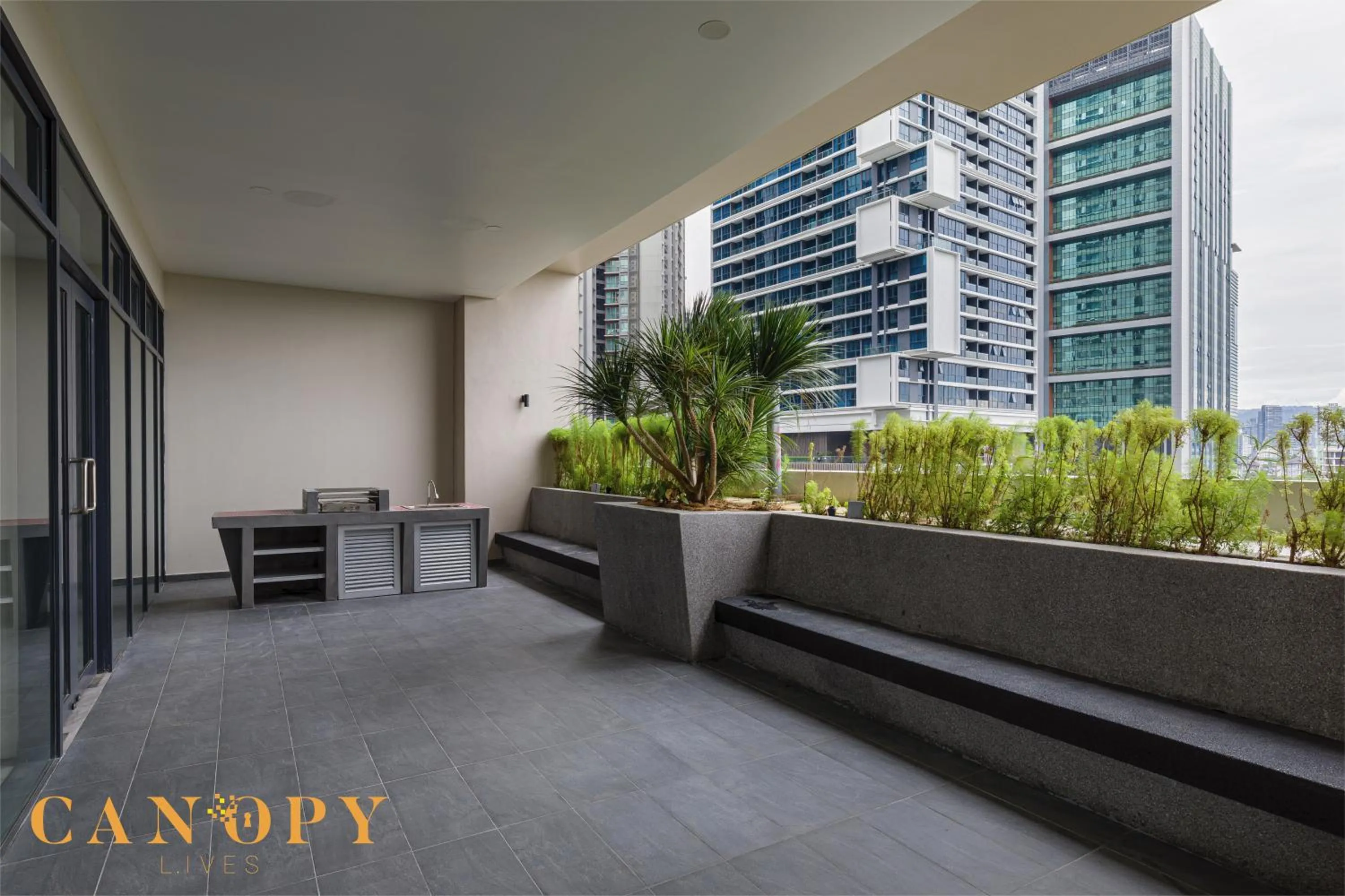 BBQ facilities in The Manor Serviced Residence by Canopy Lives