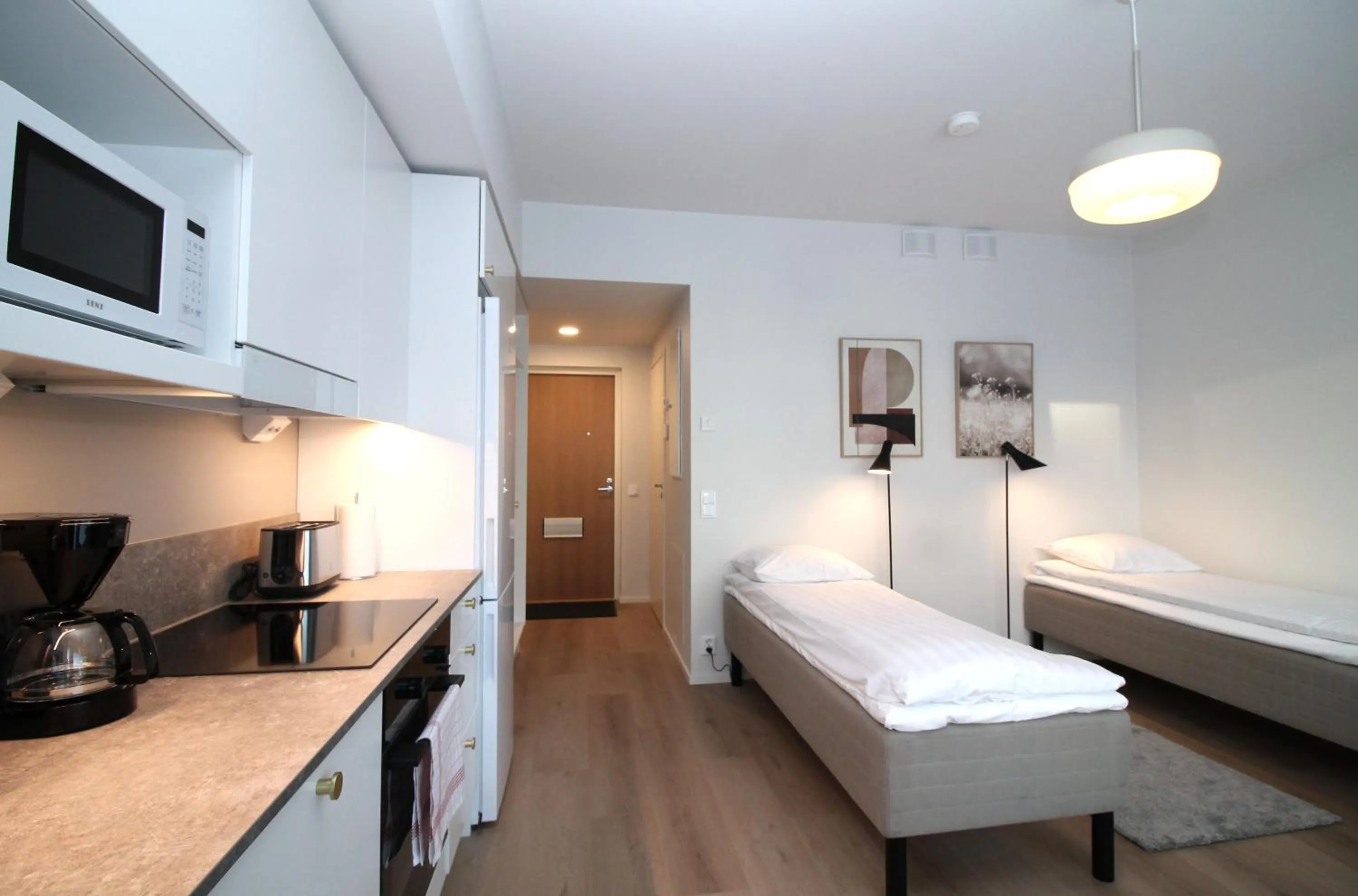 Bed in Forenom Serviced Apartments Turku Kirstinpuisto