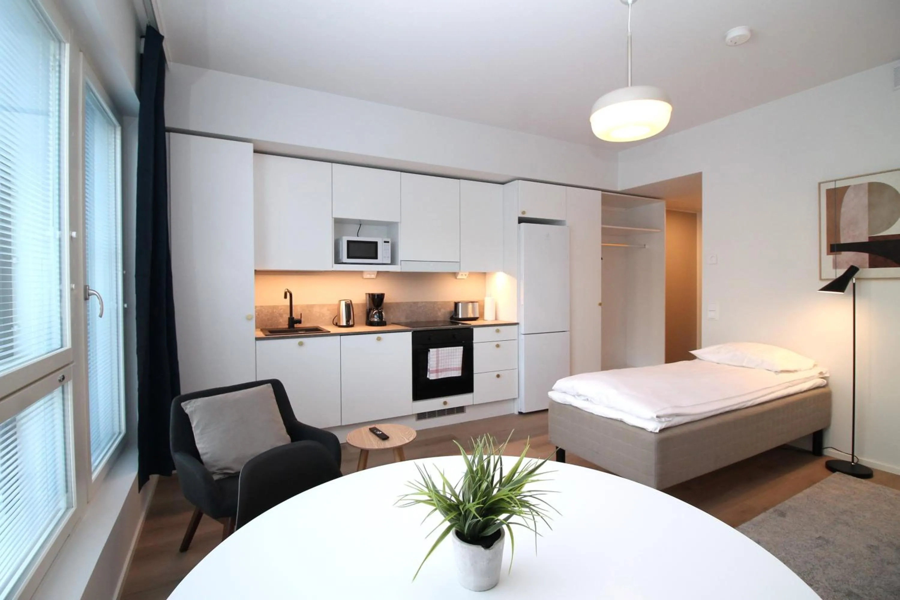 Bed in Forenom Serviced Apartments Turku Kirstinpuisto