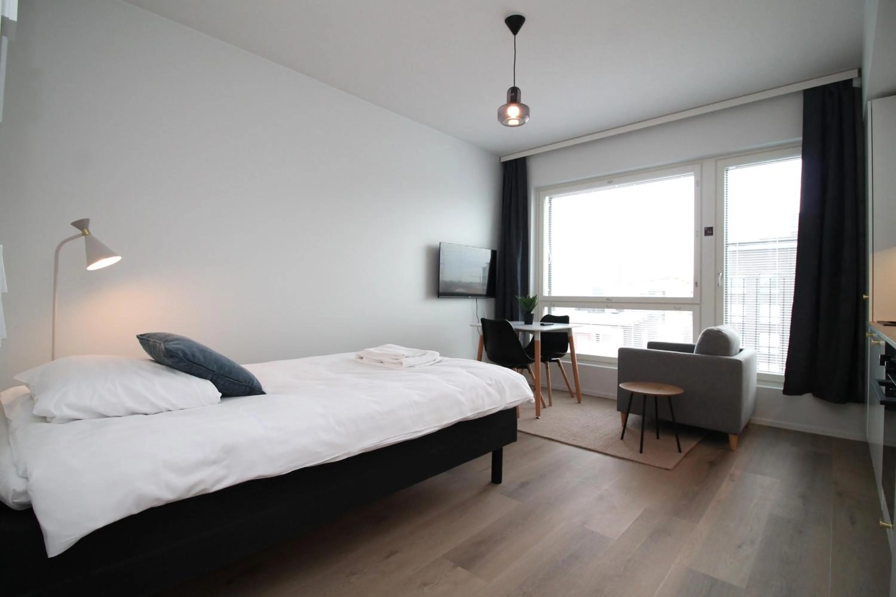 Bed in Forenom Serviced Apartments Turku Kirstinpuisto