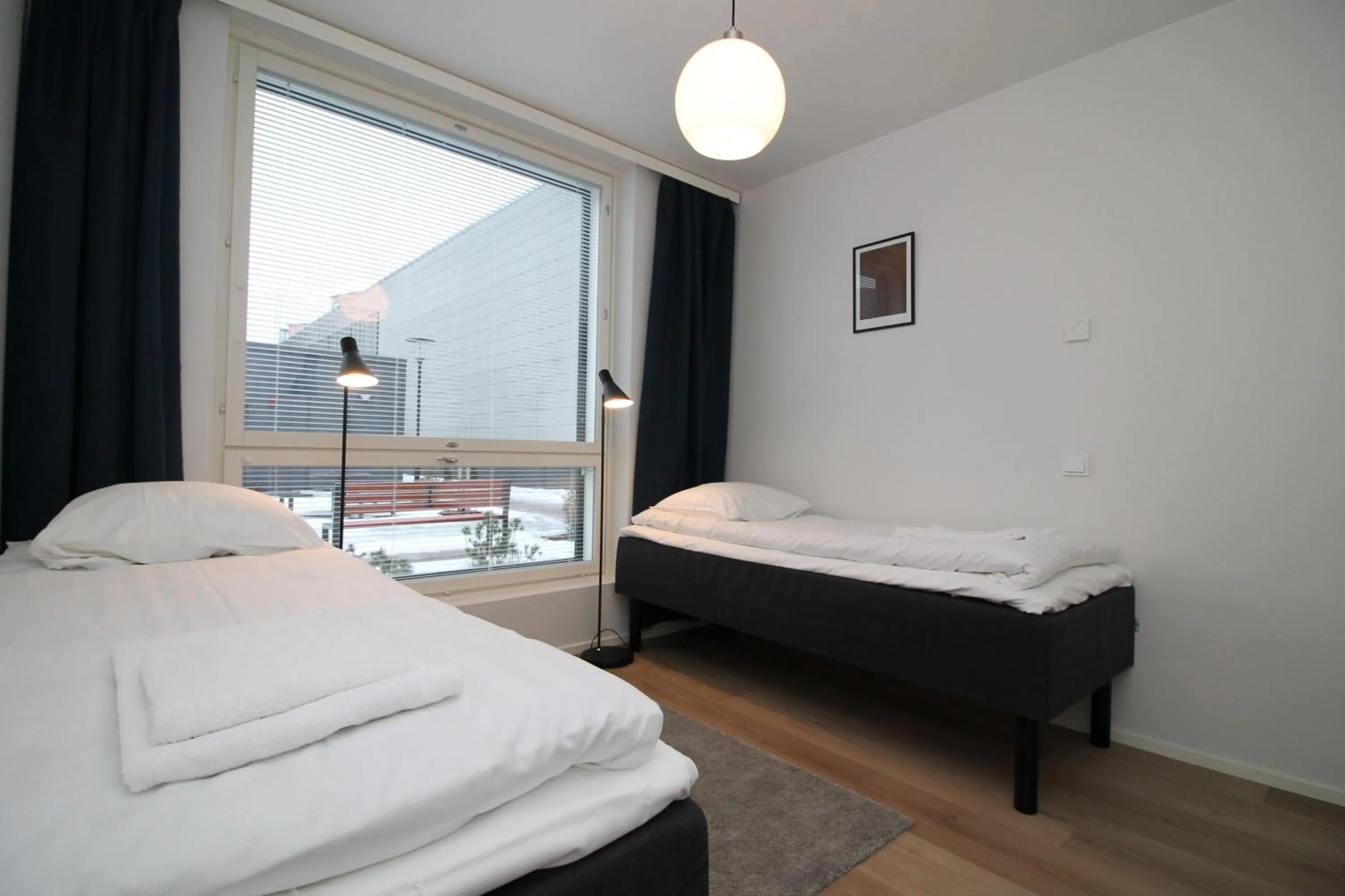 Bed in Forenom Serviced Apartments Turku Kirstinpuisto