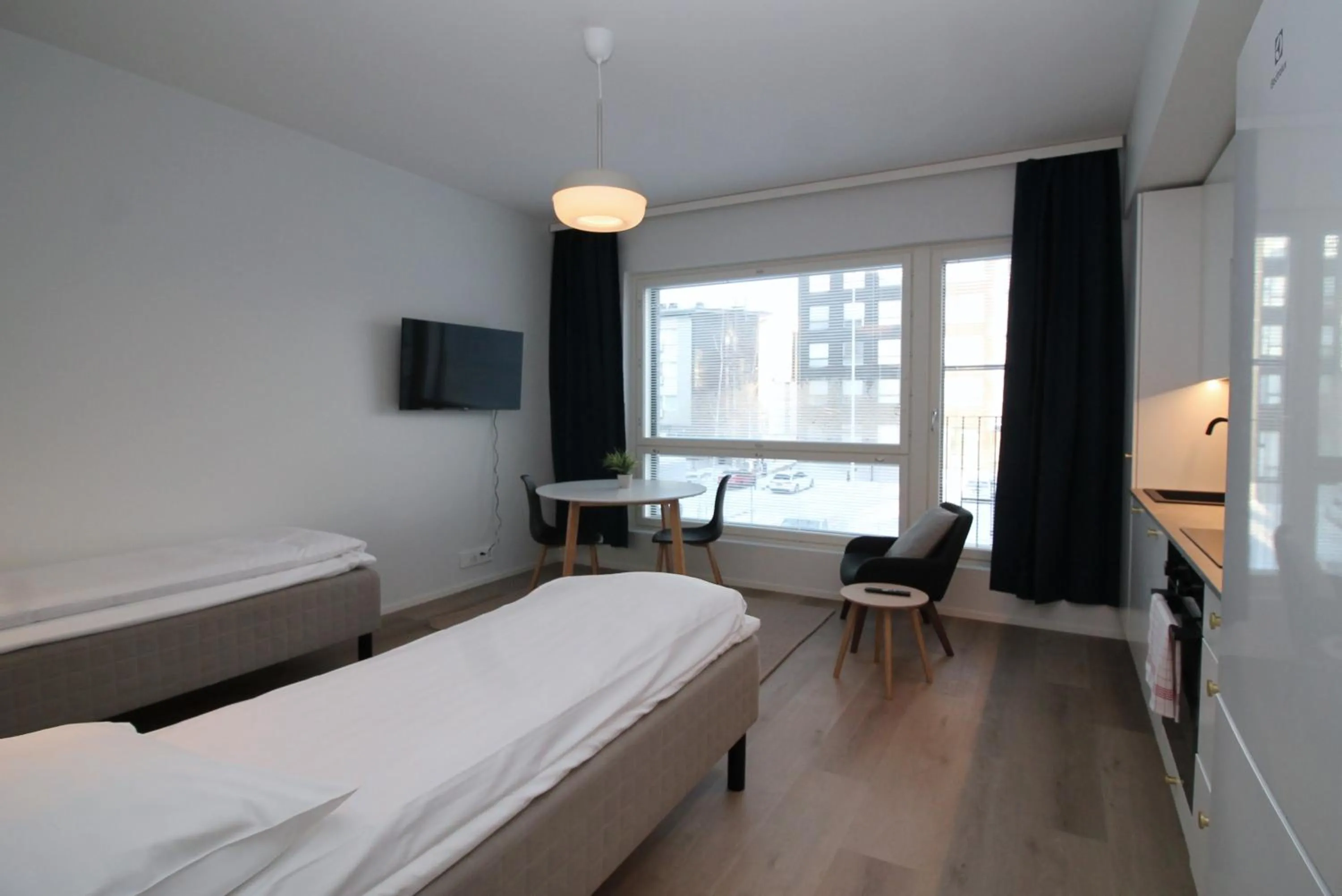Bed in Forenom Serviced Apartments Turku Kirstinpuisto