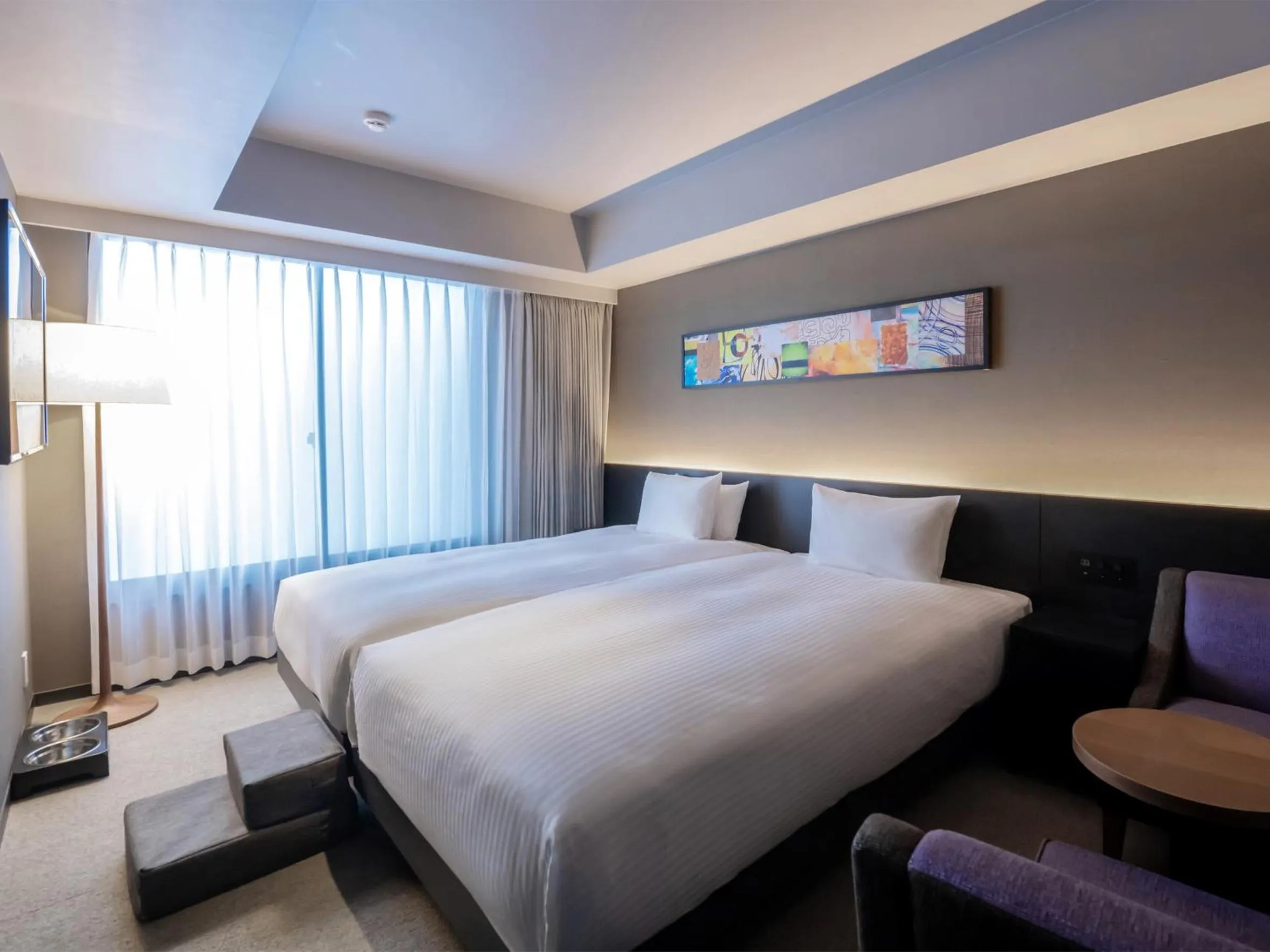 Bedroom, Bed in hotel anddoggy Kyoto Nijo