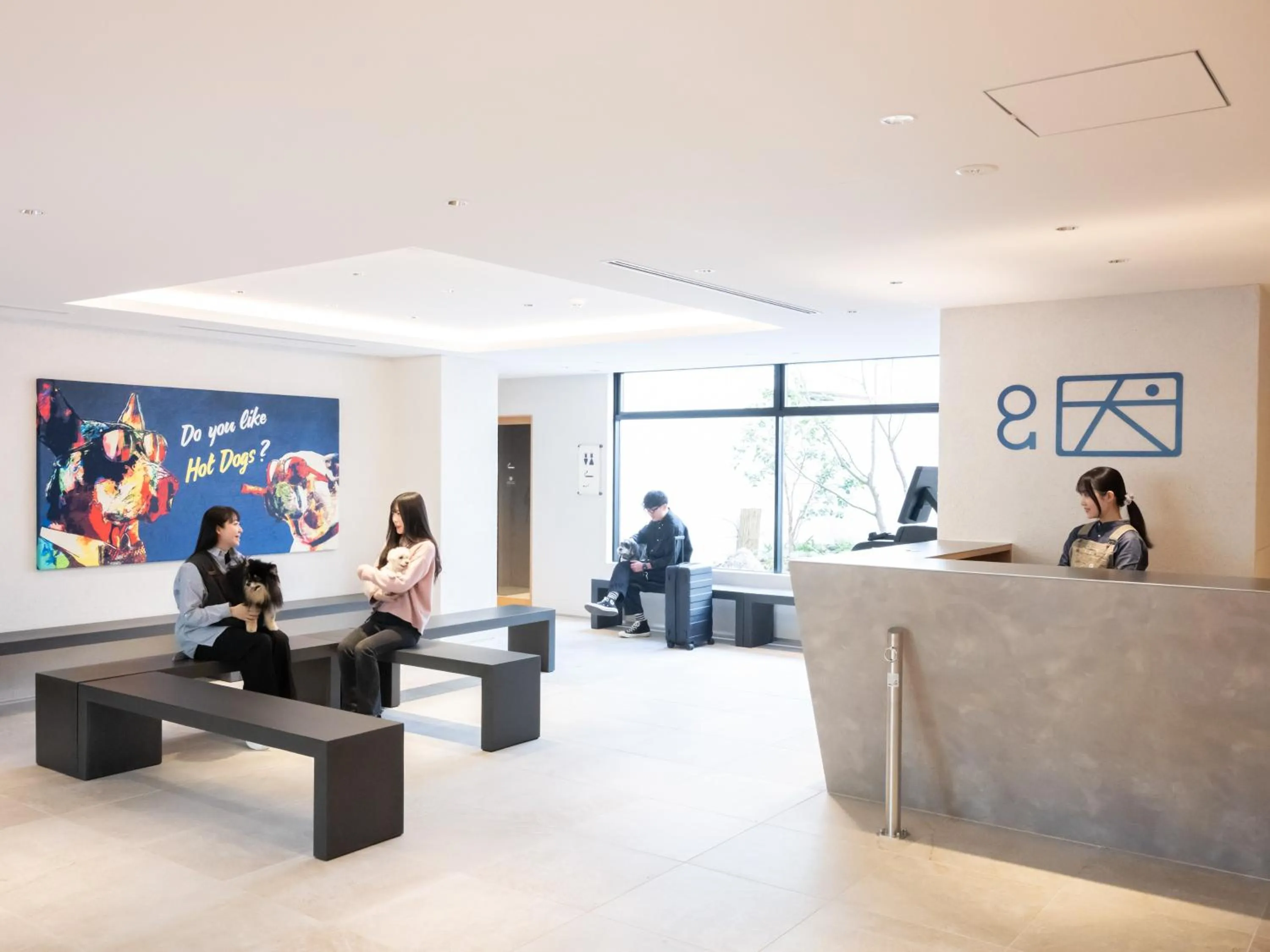 Lobby or reception in hotel anddoggy Kyoto Nijo