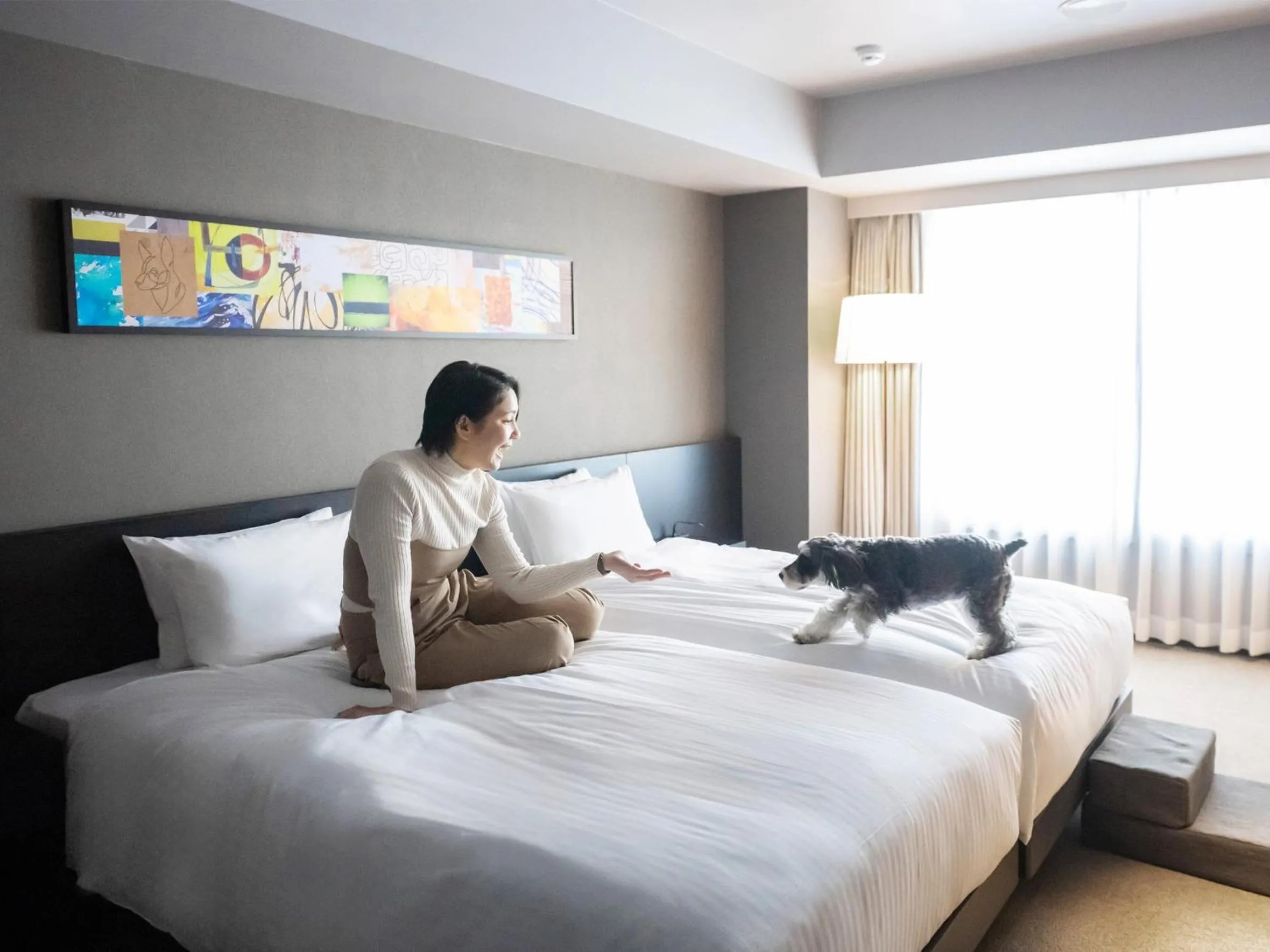 Photo of the whole room, Bed in hotel anddoggy Kyoto Nijo
