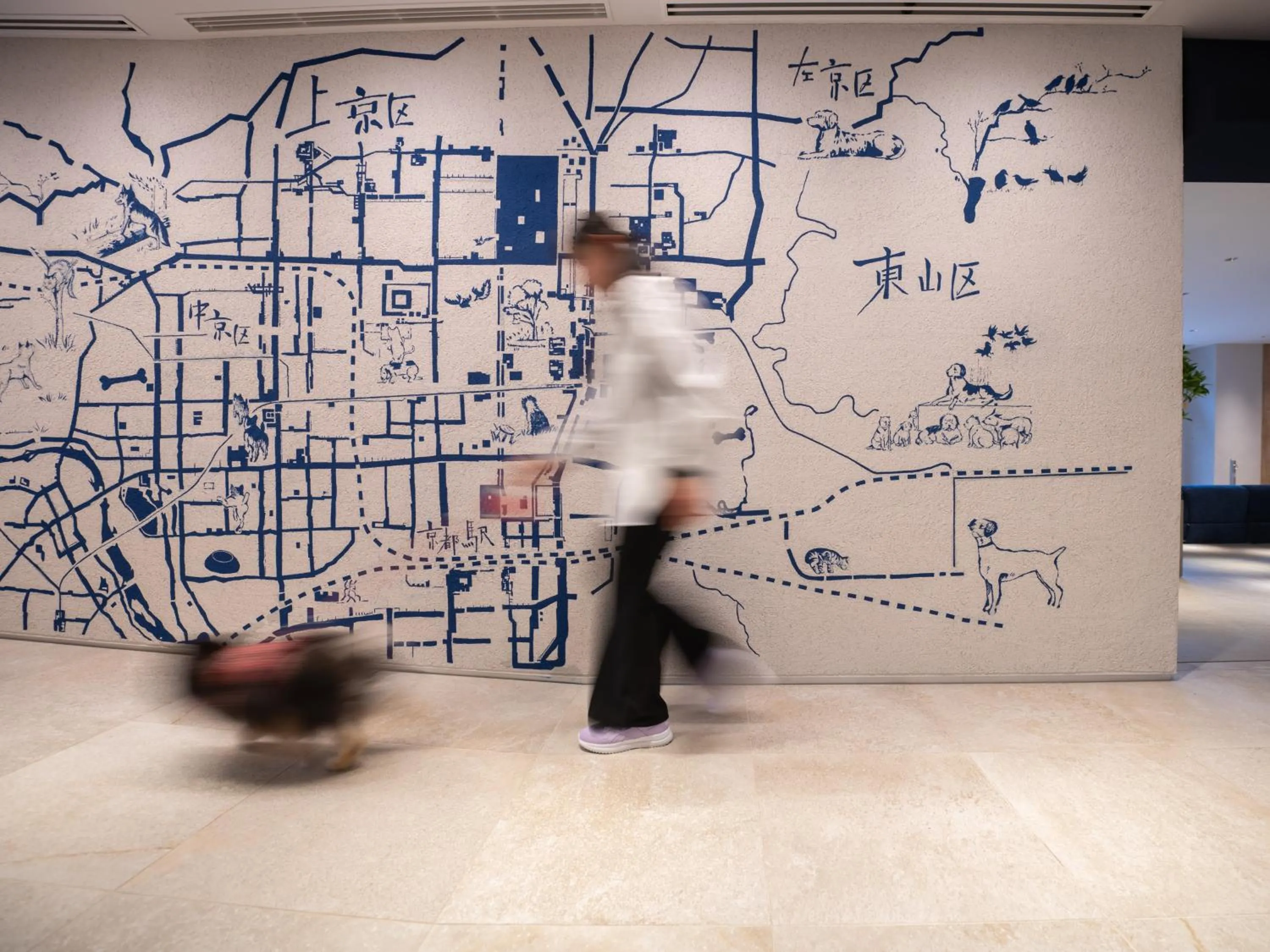 Lobby or reception in hotel anddoggy Kyoto Nijo