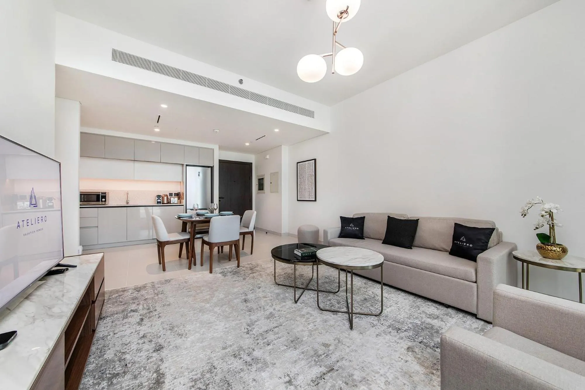 Living room in Chic Apartments in Marina Vista Emaar Beachfront