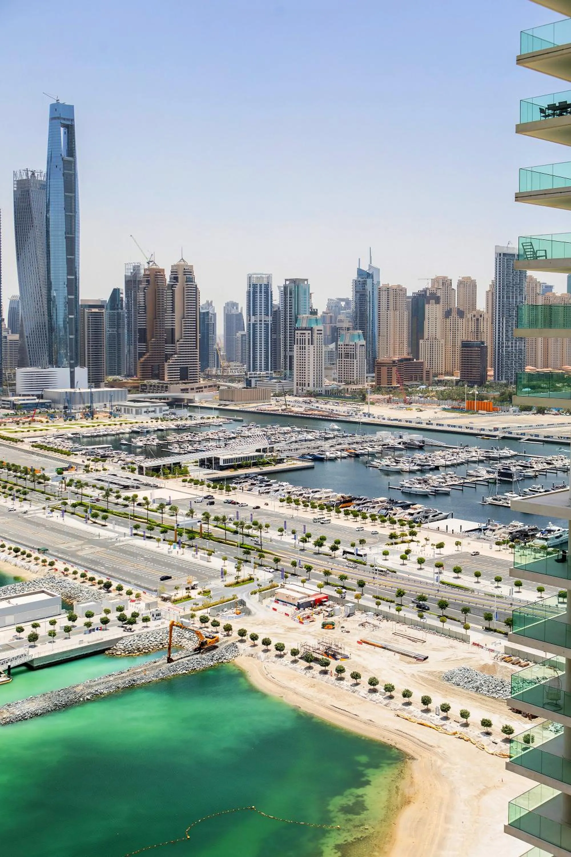 Bird's eye view in Chic Apartments in Marina Vista Emaar Beachfront